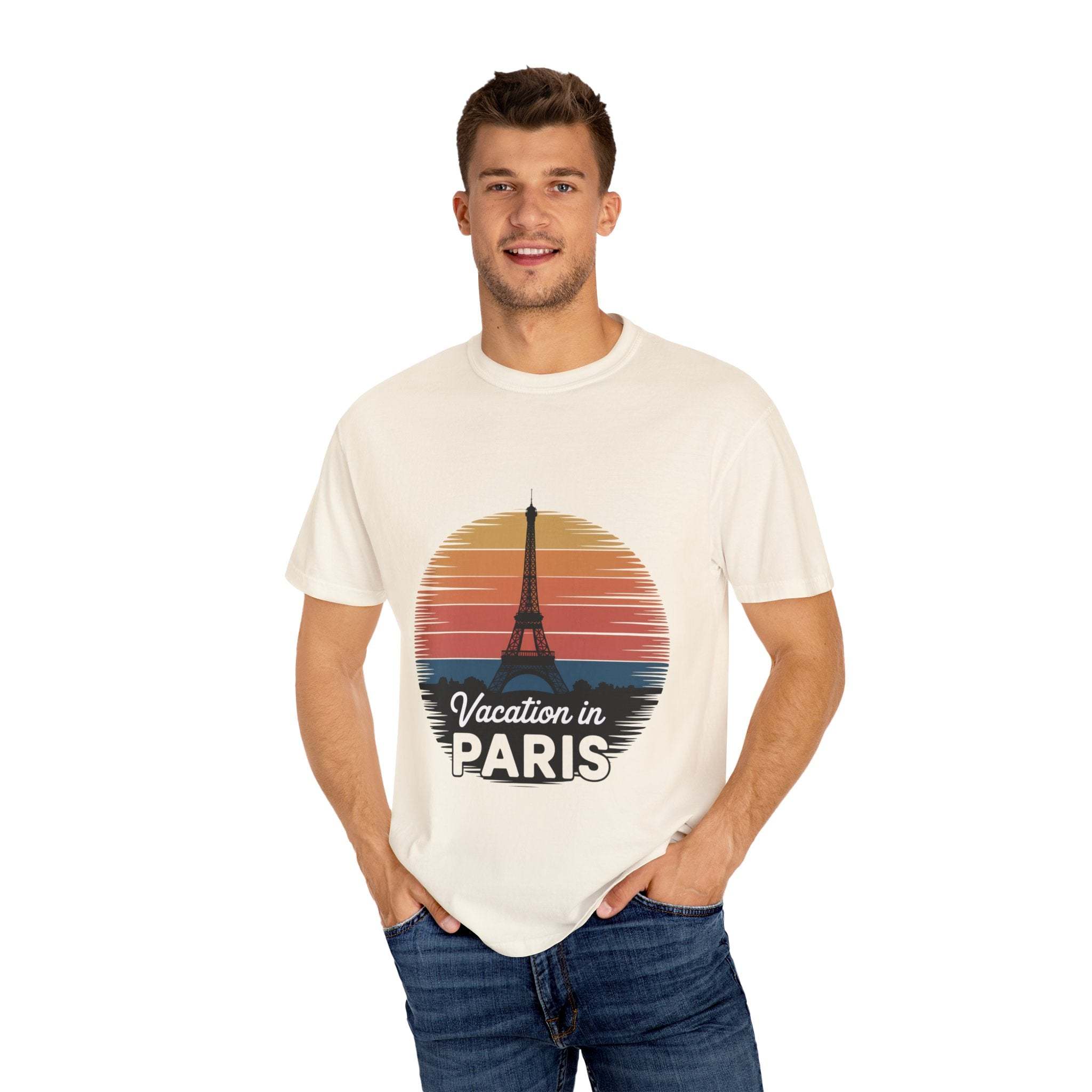 Garment-Dyed T-shirt Vacation in Paris Travel