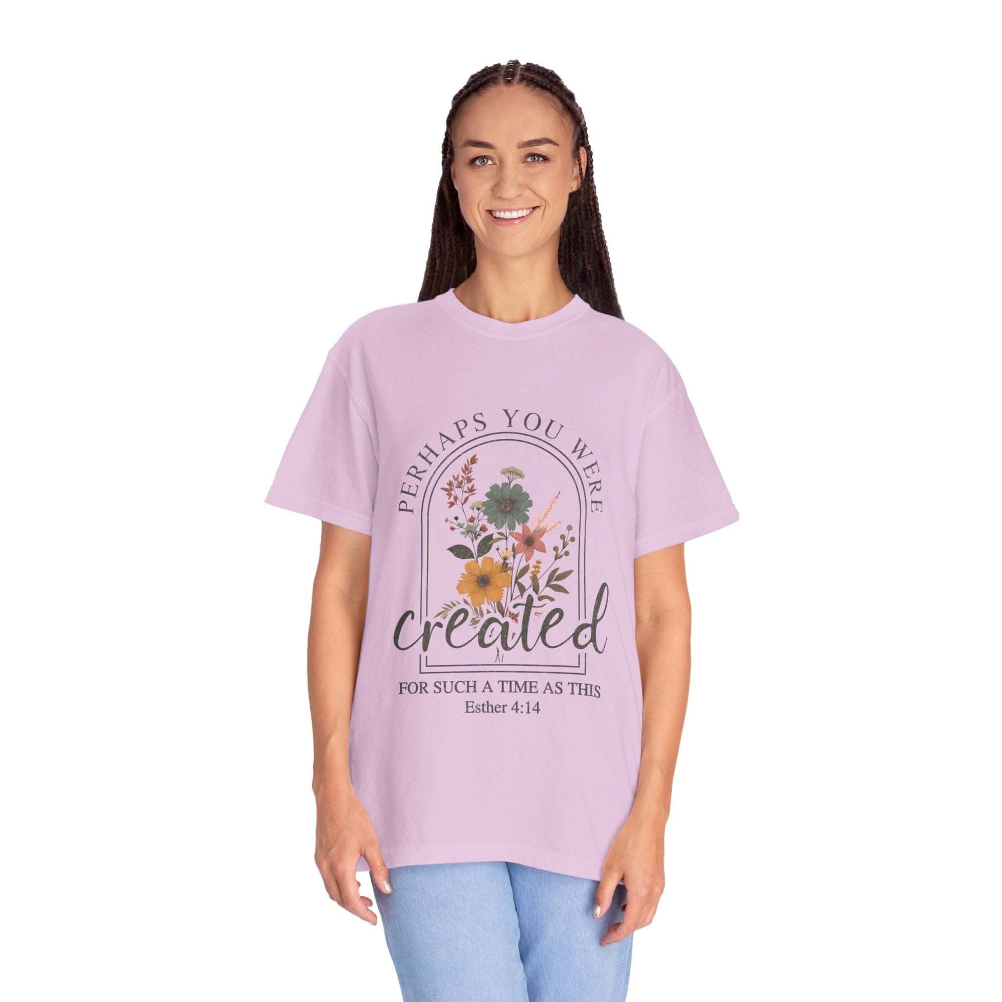 Created For Such A Time As This garment-dyed faith t-shirt with soft washed-in color and comfortable fit