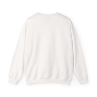 Black crewneck sweatshirt featuring a Santa motorcycle graphic by Printify, perfect for cozy winter wear.