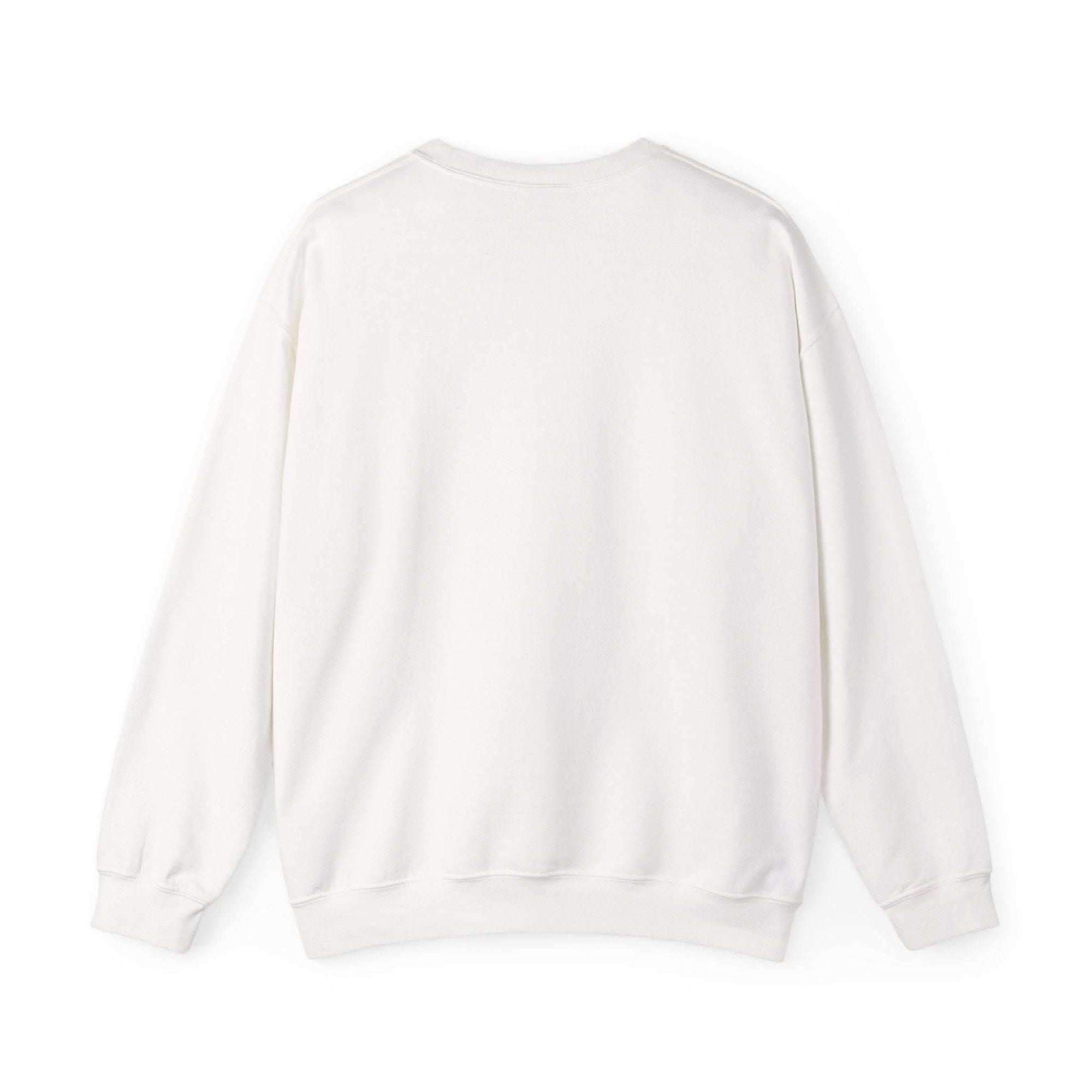 Black crewneck sweatshirt featuring a Santa motorcycle graphic by Printify, perfect for cozy winter wear.