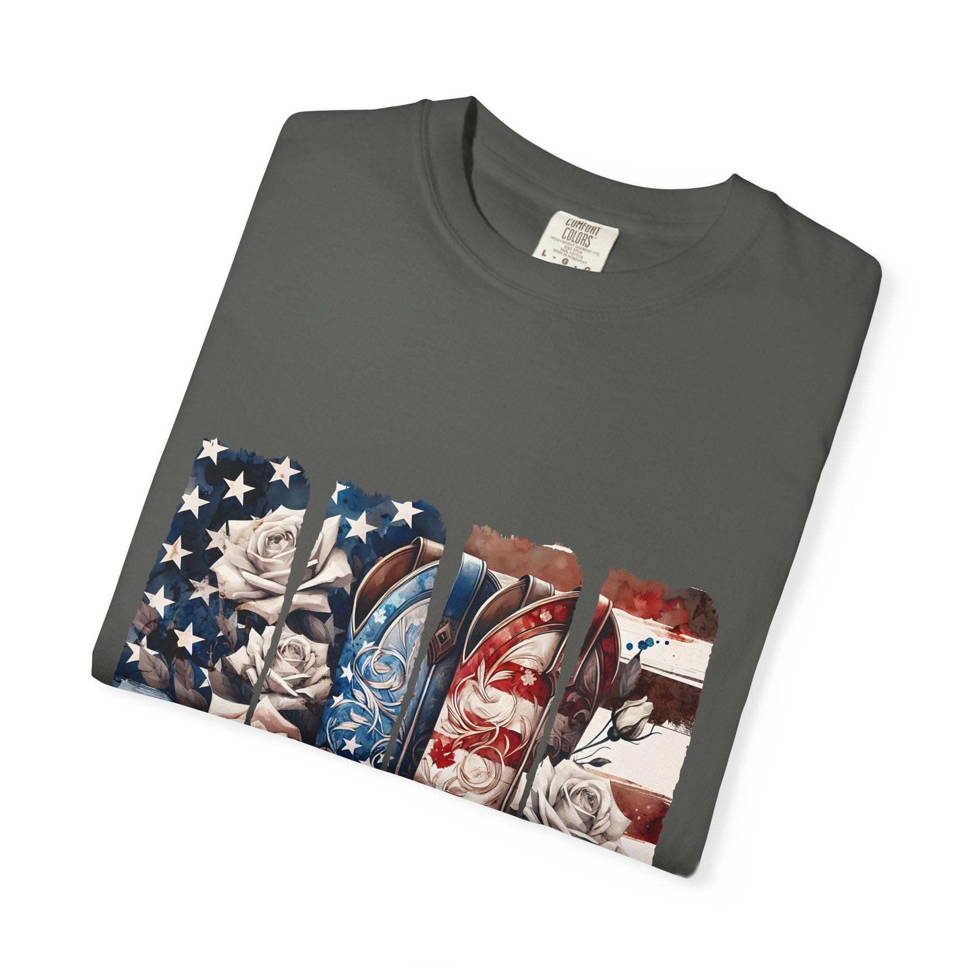 Texas Rose T-Shirt soft faded cotton tee with wild rose design and relaxed fit