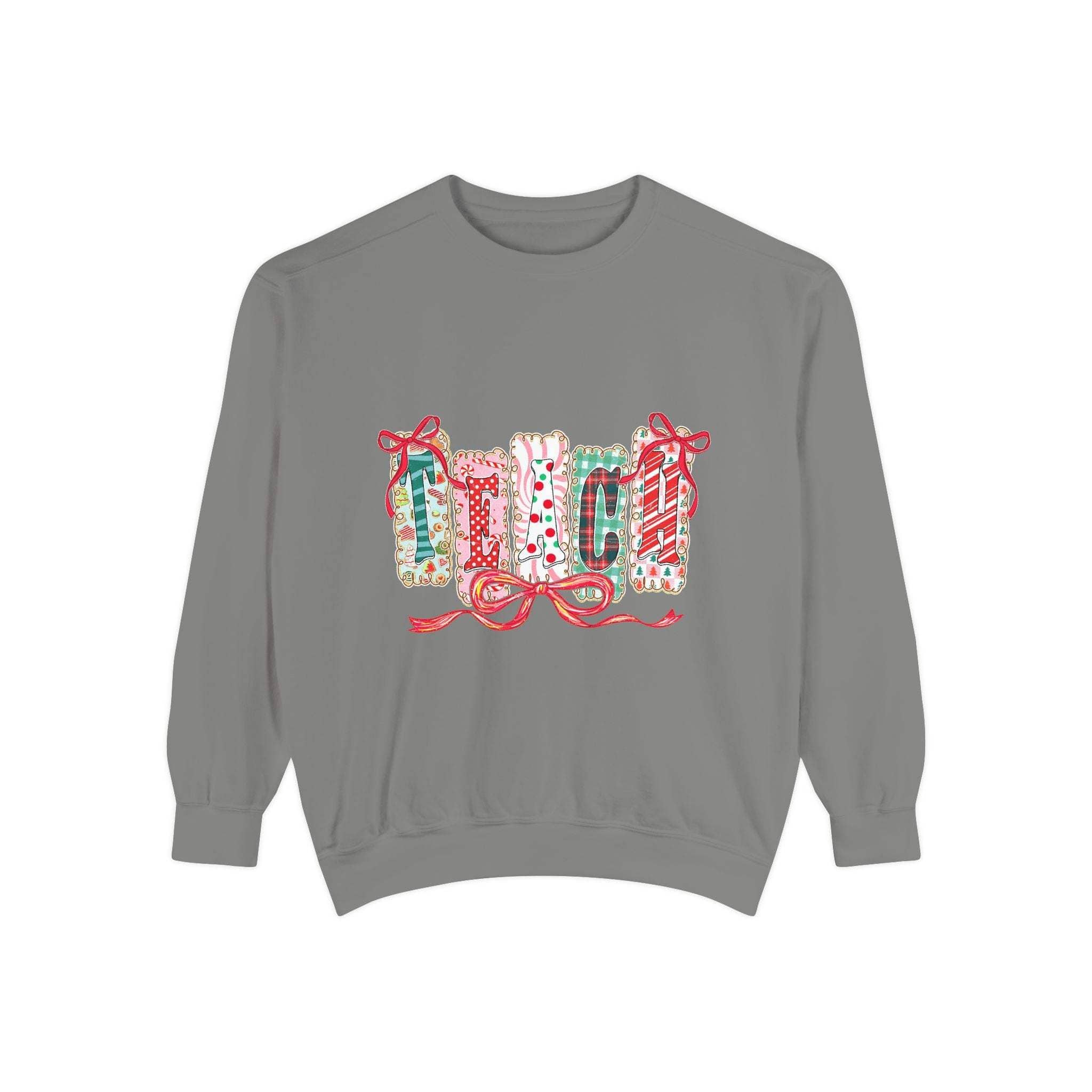 Sweatshirt Preppy Teach Christmas Holiday Gift