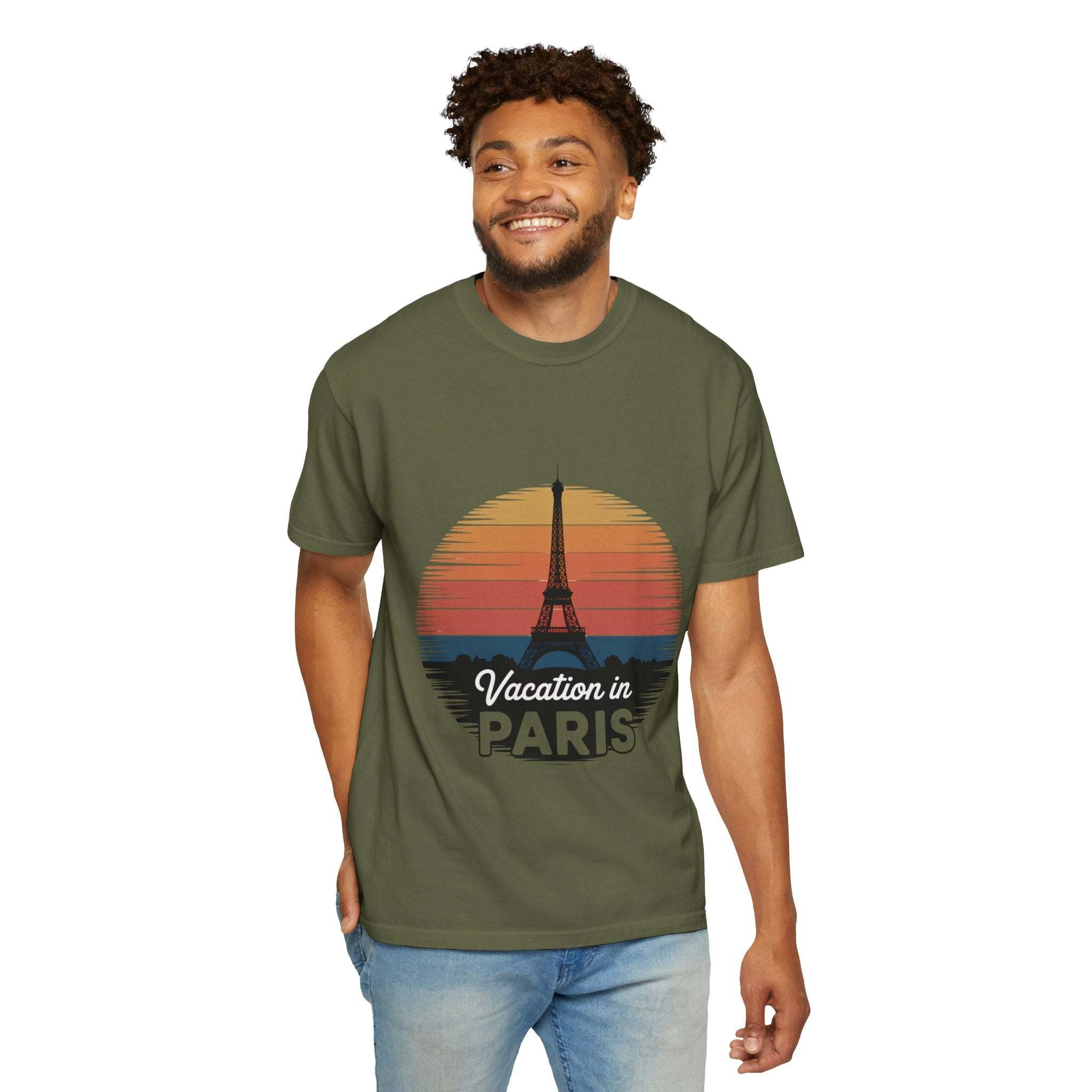 Garment-Dyed T-shirt Vacation in Paris Travel