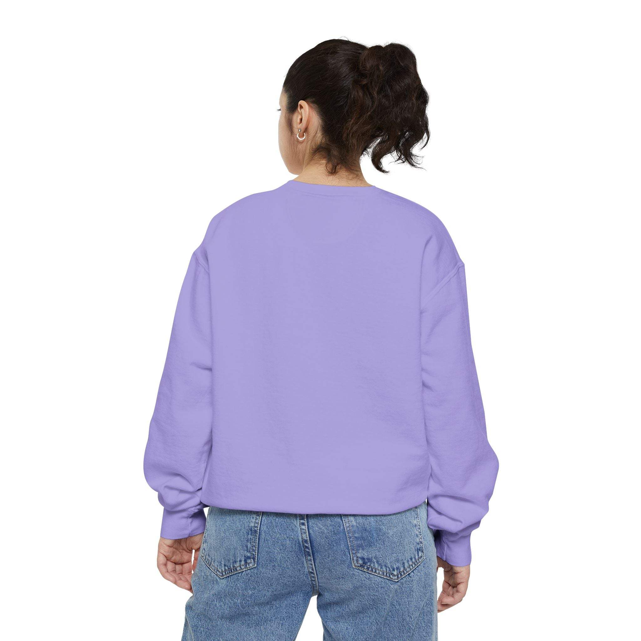 White vintage varsity Merry Christmas sweatshirt by Printify, featuring festive holiday lettering