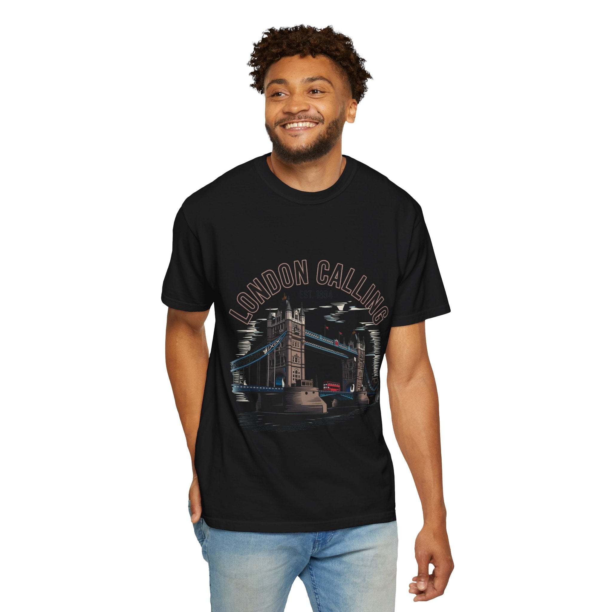 London Calling Travel T-Shirt - Unisex Garment-Dyed