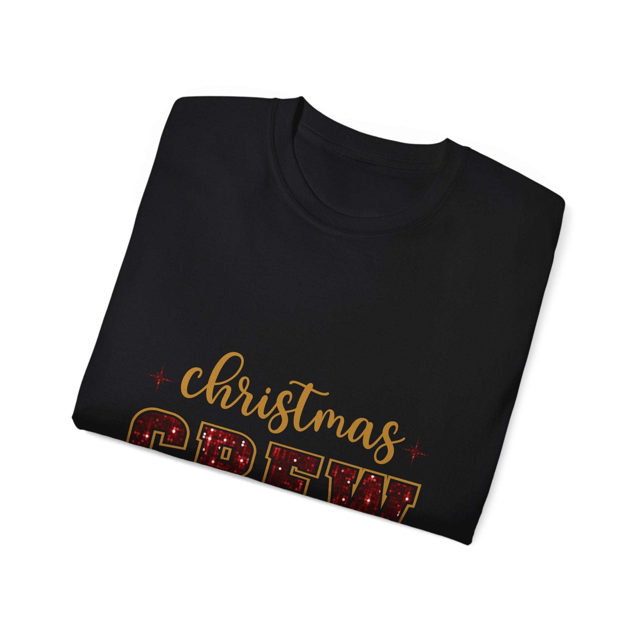 Christmas Crew Faux Glitter Tee