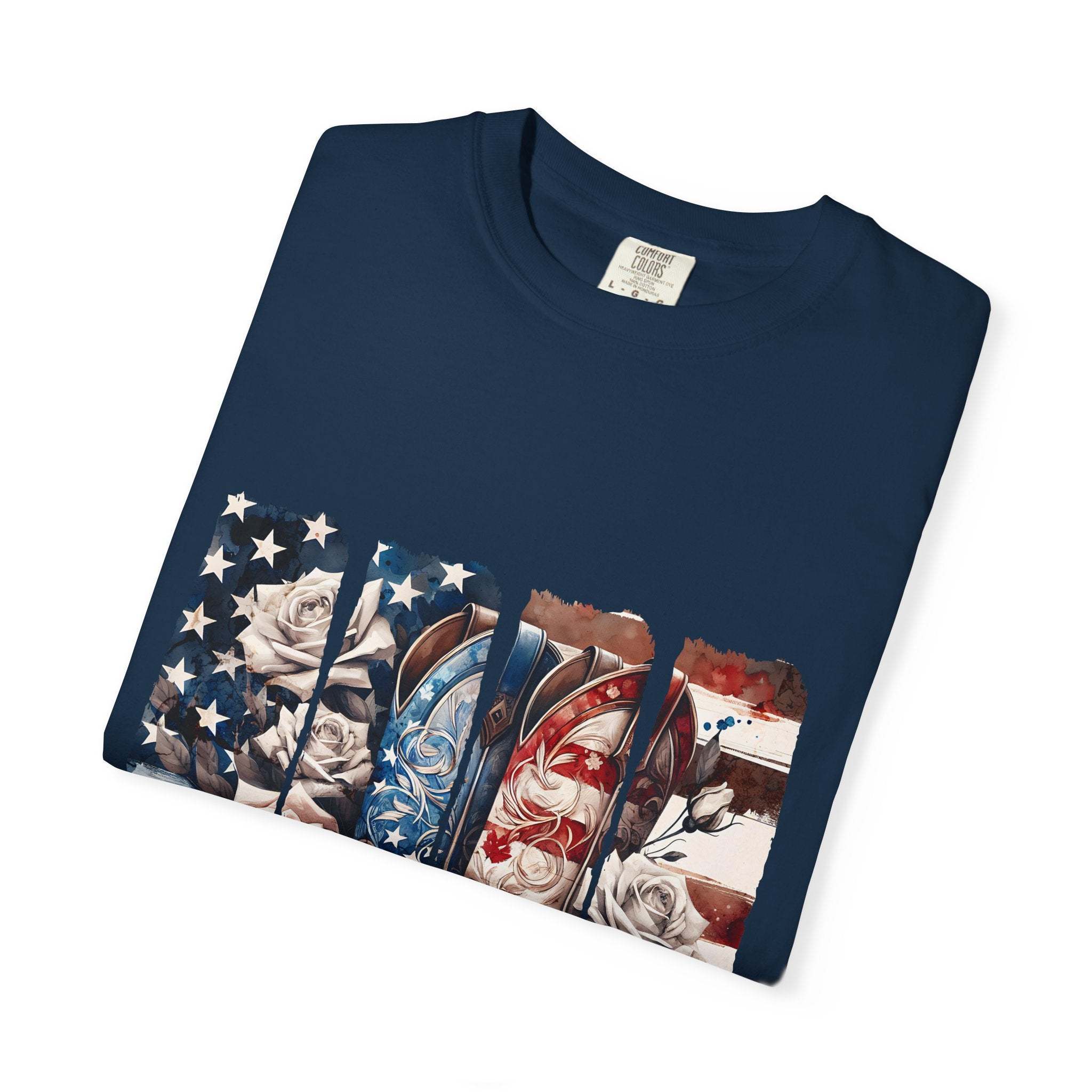 Texas Rose T-Shirt soft cotton tee with faded rose graphic and relaxed fit