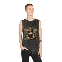 Mona Lifta muscle Mona Lisa tank top | vintage stonewash art tee