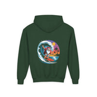 Navy Santa hoodie for kids from Printify, perfect for Christmas festivities.