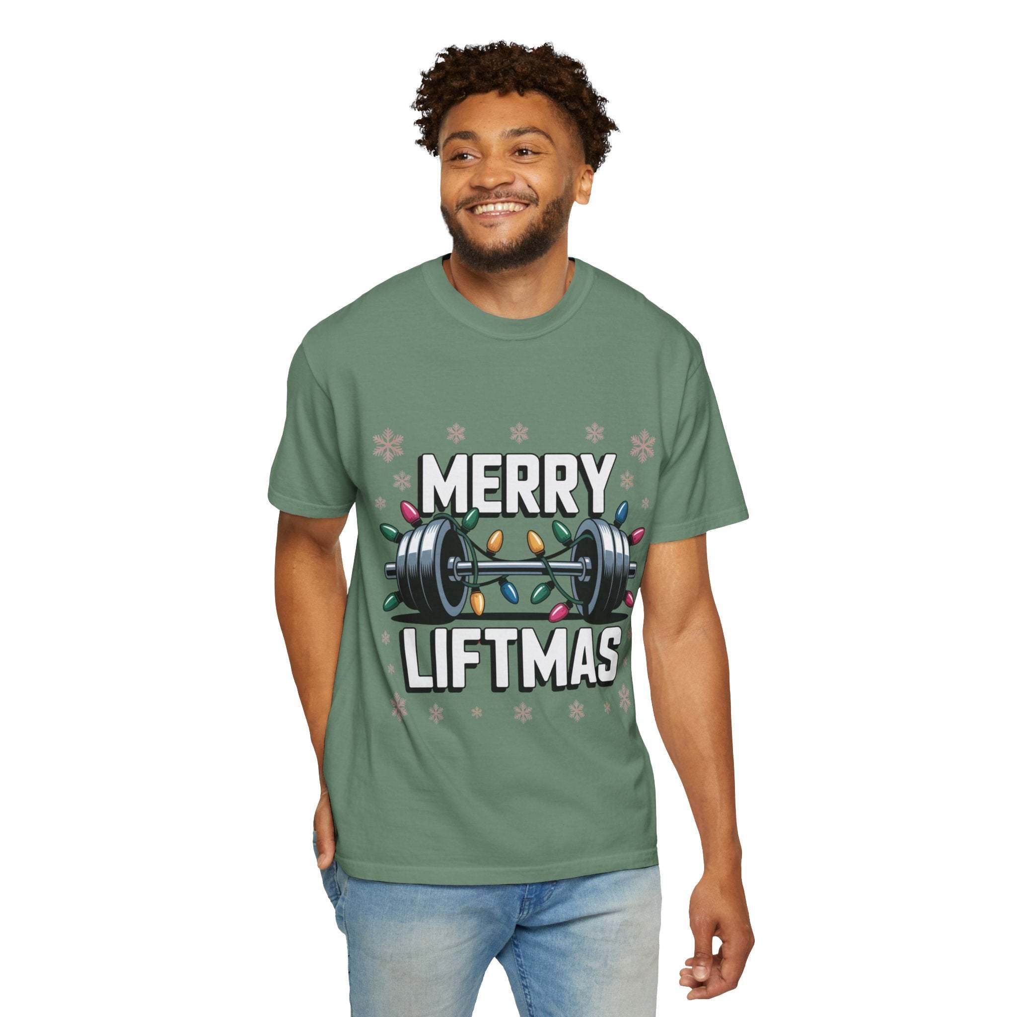 Christmas Workout T-shirt - Merry Liftmas Design