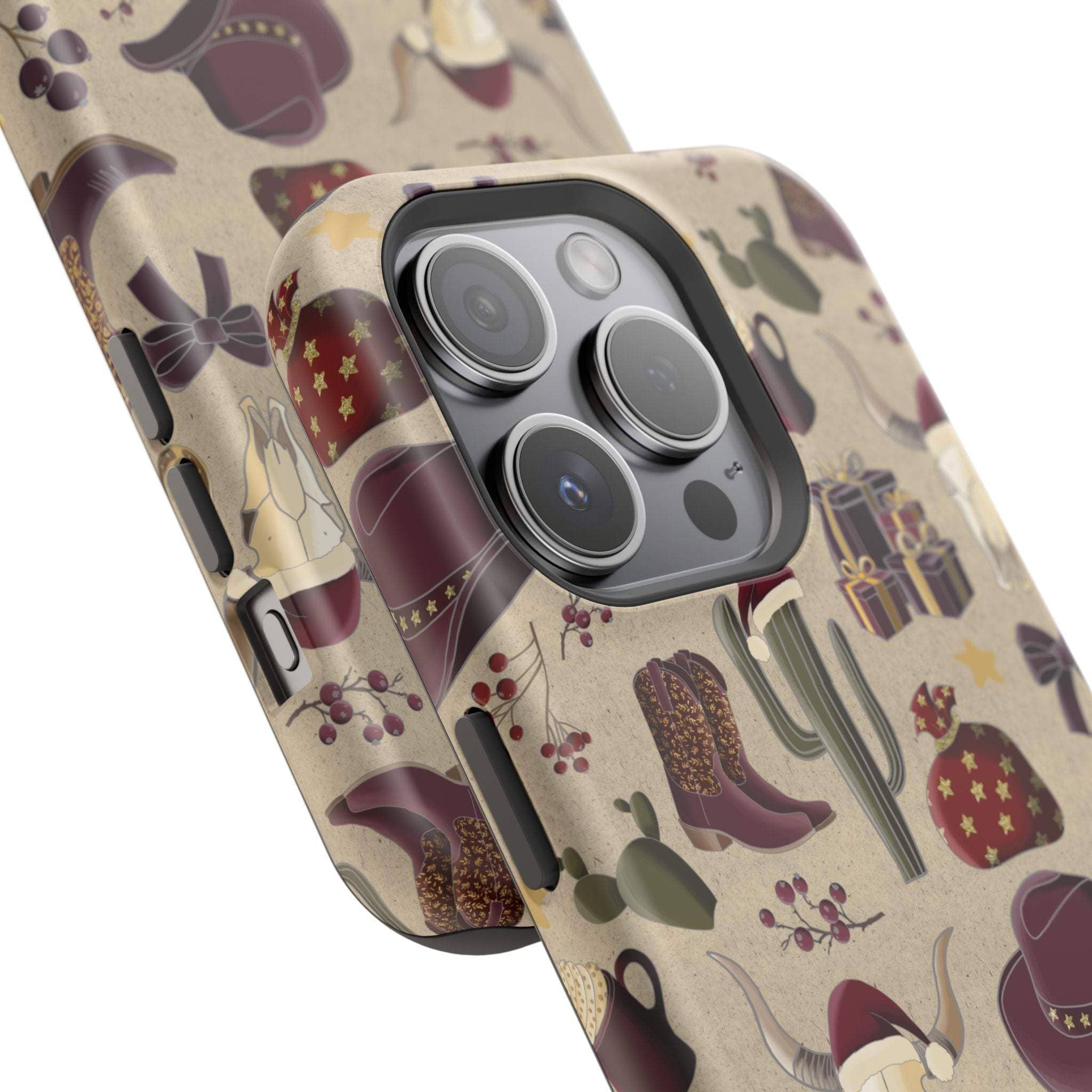 Phone Cases - Cowboy Christmas Design