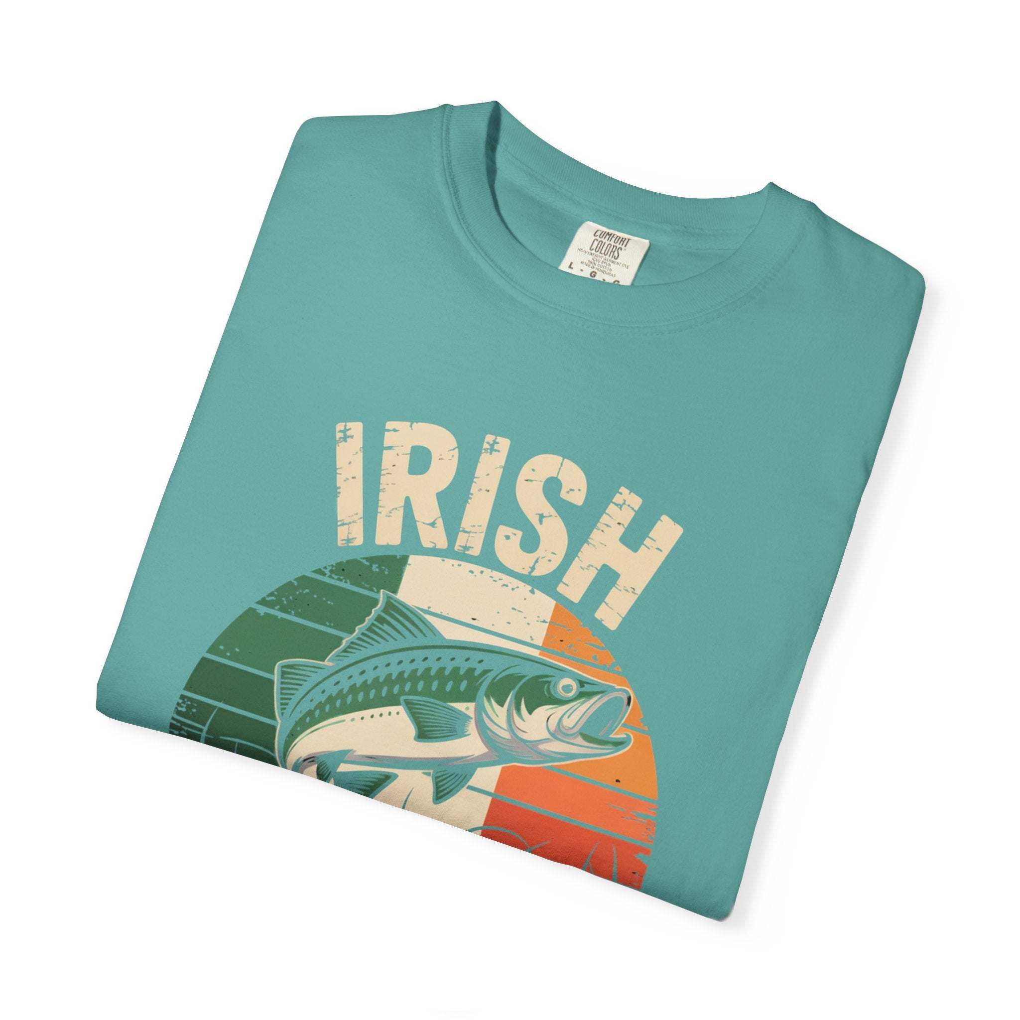 Irish I Was Fishing T-shirt | Fishing Graphic, Irish Flag Trout Design