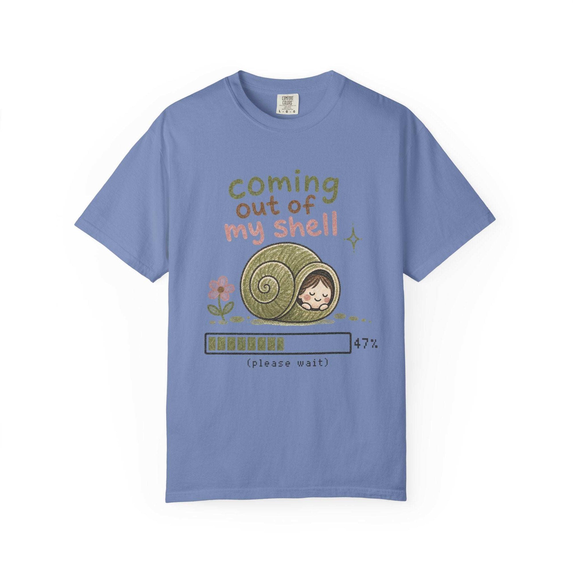 T-Shirt — "Coming Out of My Shell" Cute Snail Graphic Tee