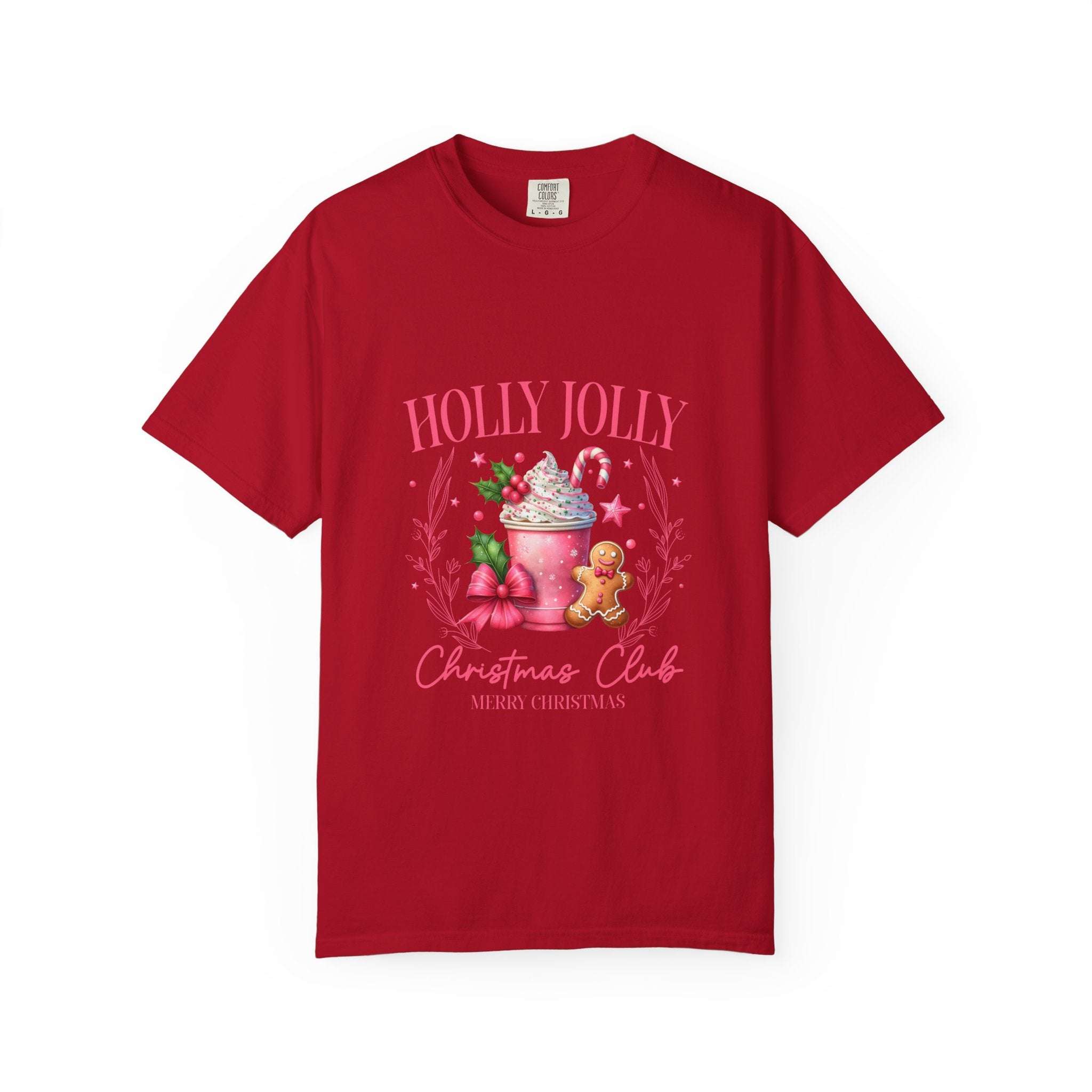 Holly Jolly Christmas Club Garment-Dyed Unisex T-Shirt