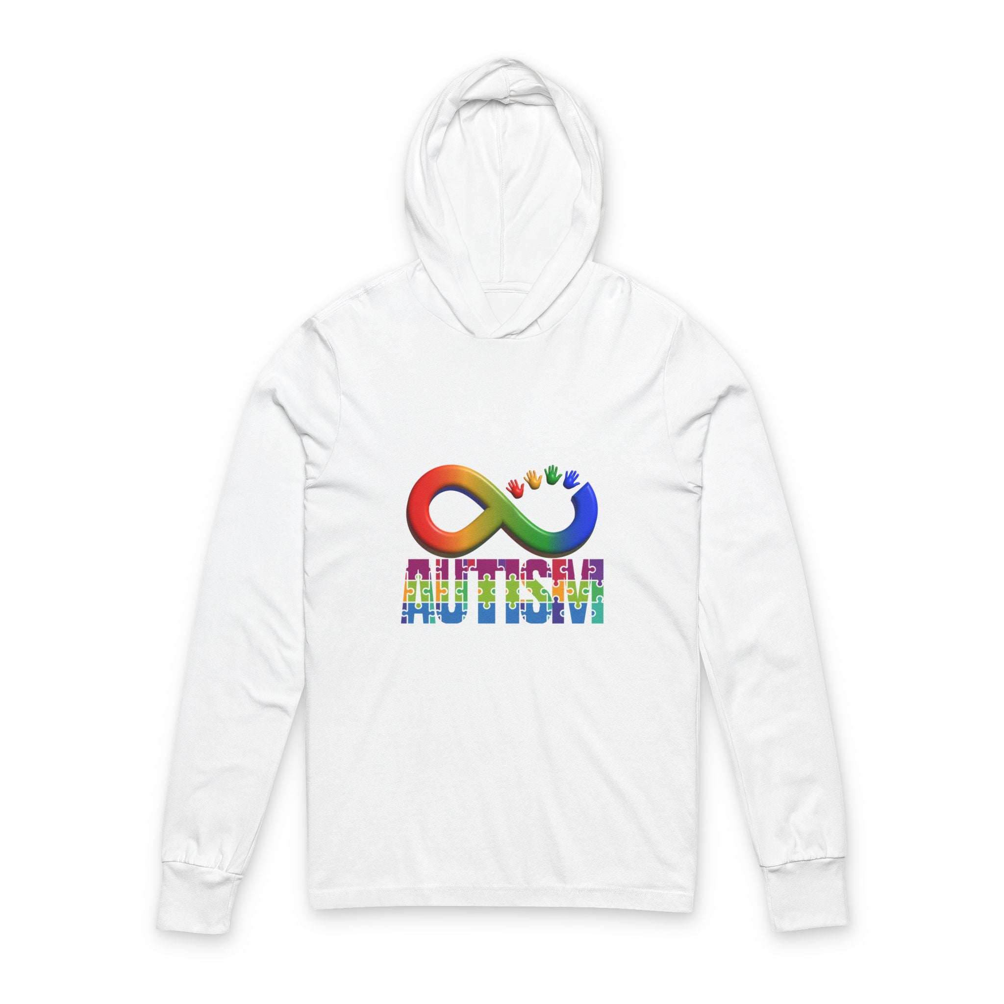 Autism Awareness Hoodie long sleeve tee made from 100% cotton jersey for comfort and durability