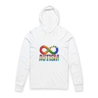 Autism Awareness Hoodie long sleeve 100% cotton jersey for comfort and support