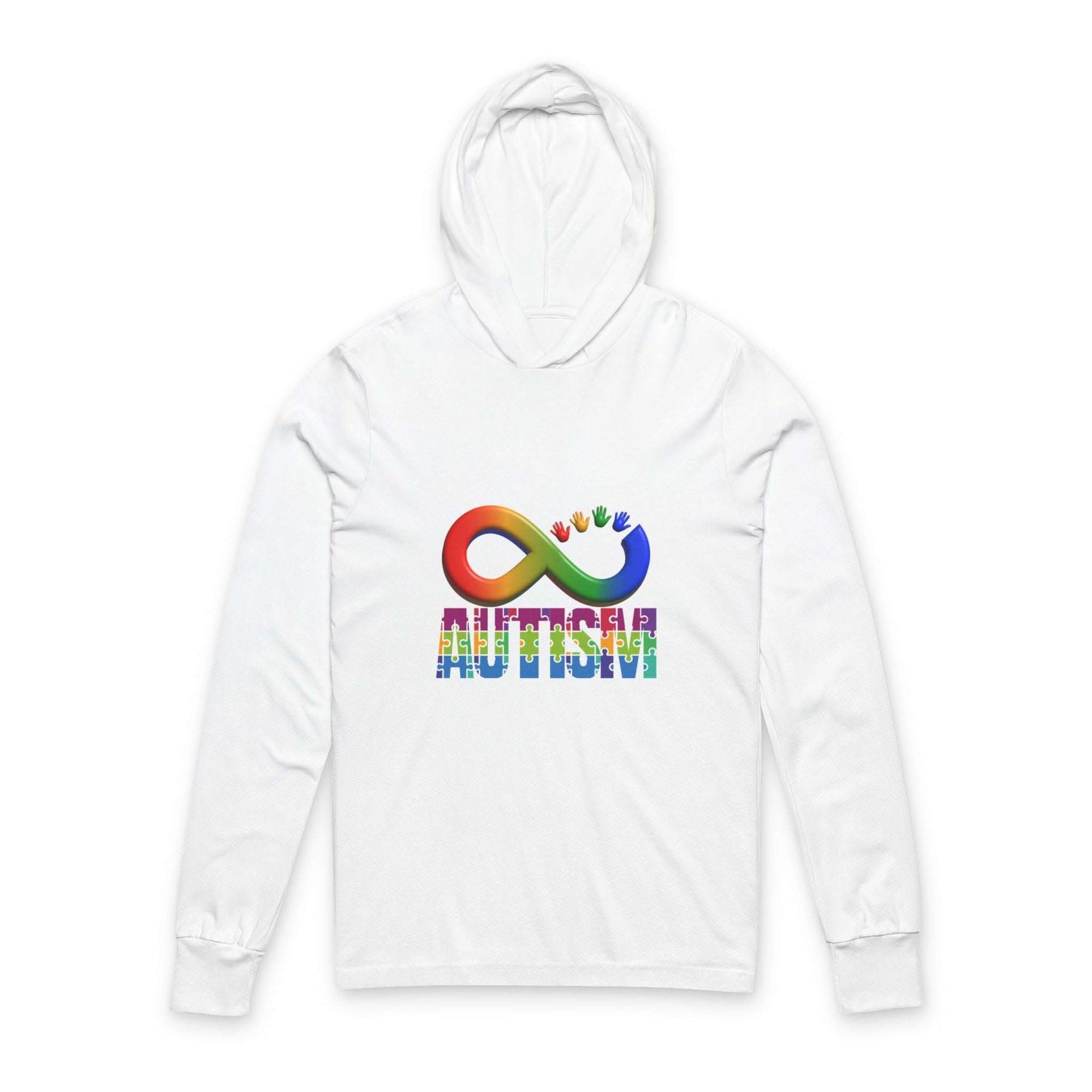 Autism Awareness Hoodie long sleeve 100% cotton jersey for comfort and support