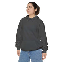 True Navy hoodie featuring a pelican in a Santa hat design by Printify