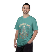 Vintage garment-dyed Waiting on Parts TShirt with short sleeves and relaxed fit for mechanics and tinkerers