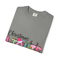 Christmas Lights Are My Favorite Color t-shirt in garment-dyed cotton with cozy holiday text design