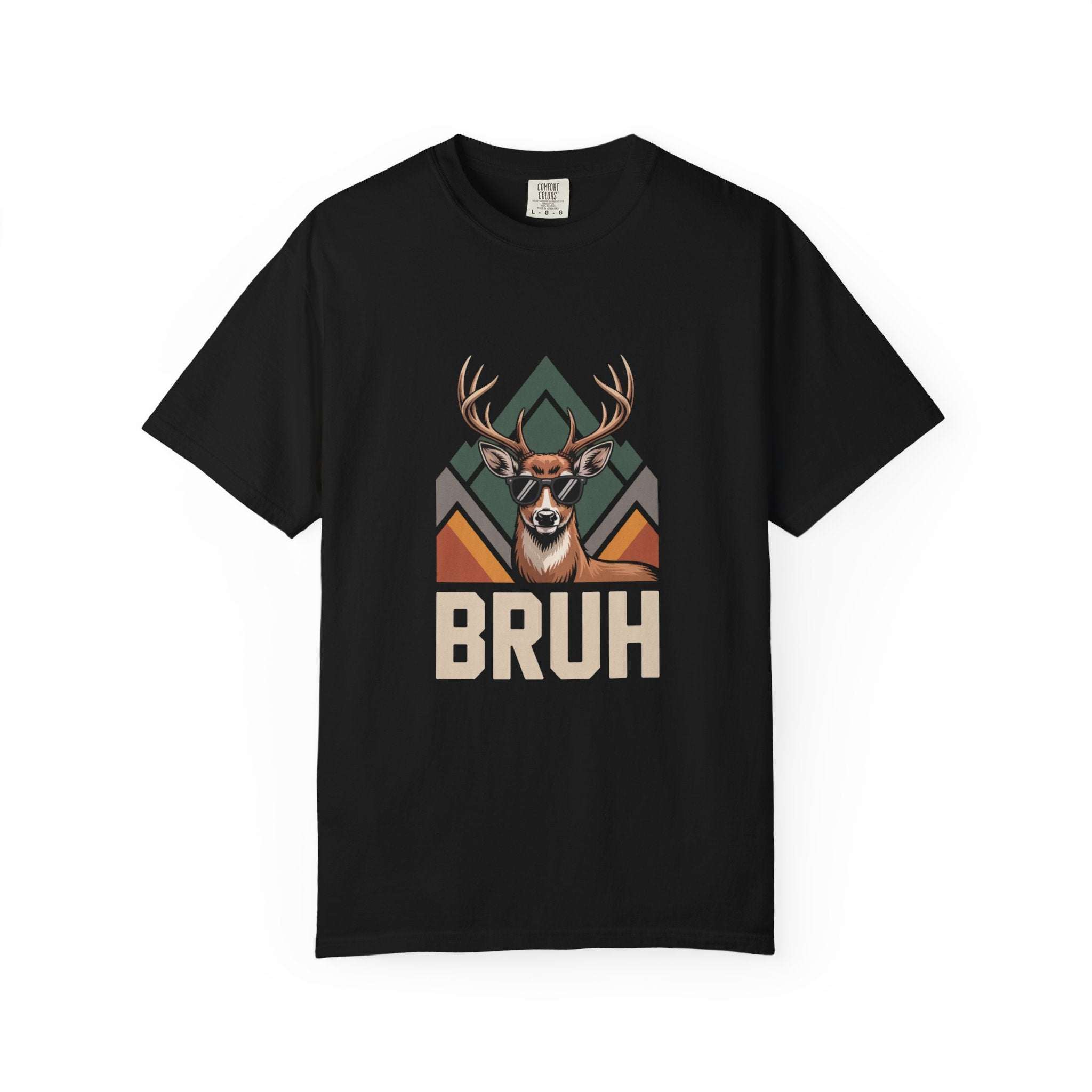 Bruh Deer T-Shirt with funny deer graphic and relaxed fit in soft washed fabric
