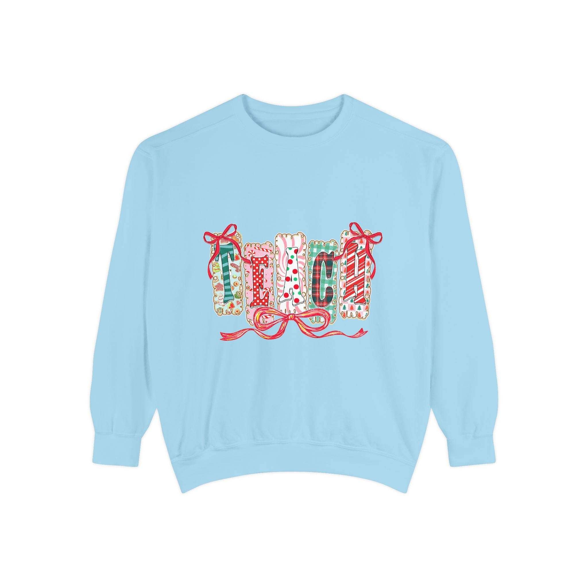 Sweatshirt Preppy Teach Christmas Holiday Gift