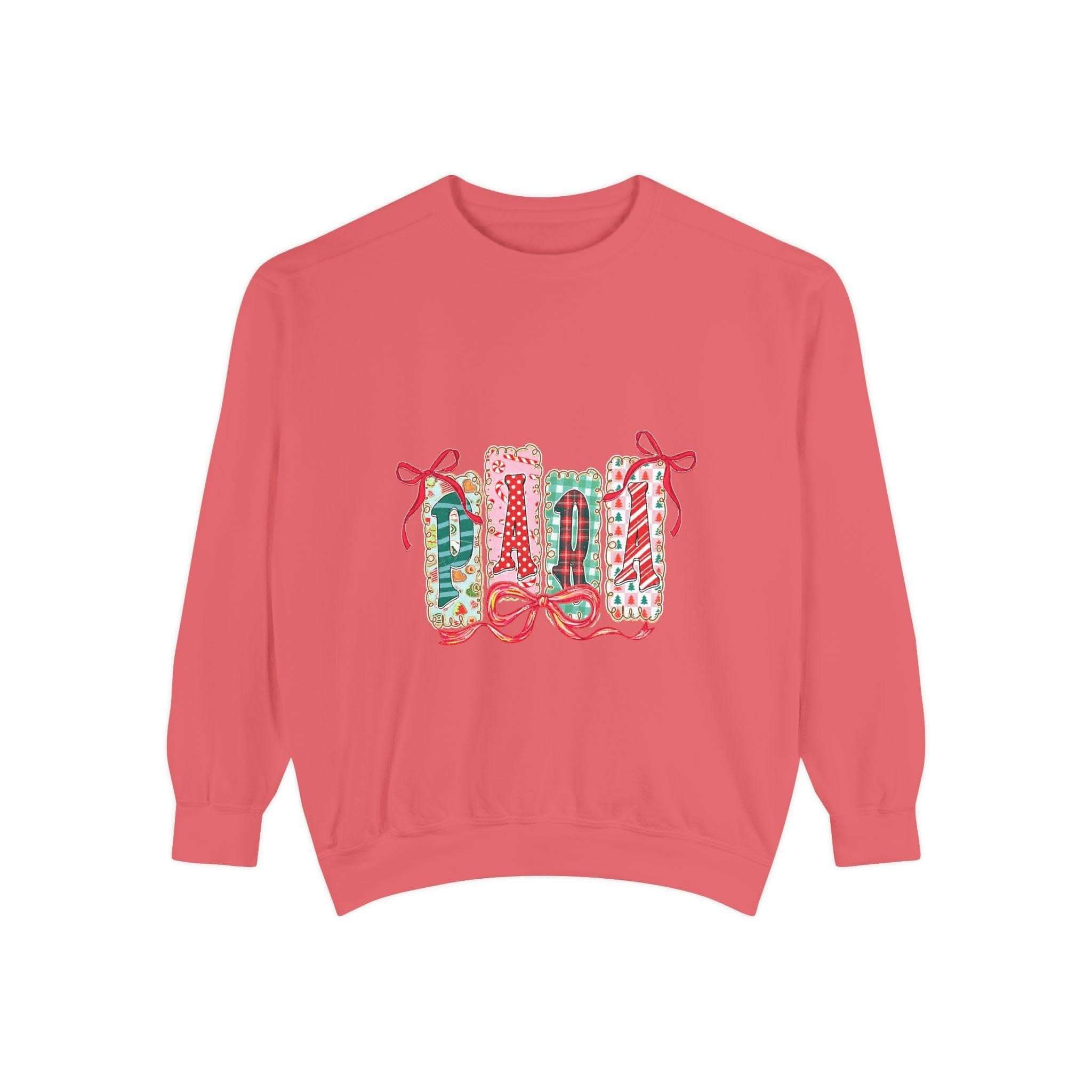 Preppy Christmas sweatshirt in butter color, cozy fit, perfect holiday gift for educators by Printify