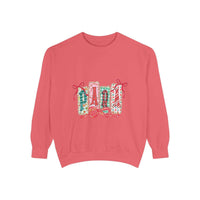Preppy Christmas sweatshirt in butter color, cozy fit, perfect holiday gift for educators by Printify
