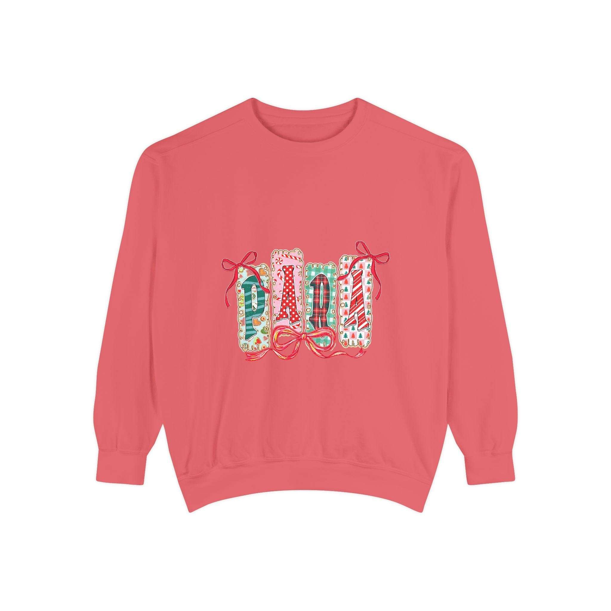 Preppy Christmas sweatshirt in butter color, cozy fit, perfect holiday gift for educators by Printify