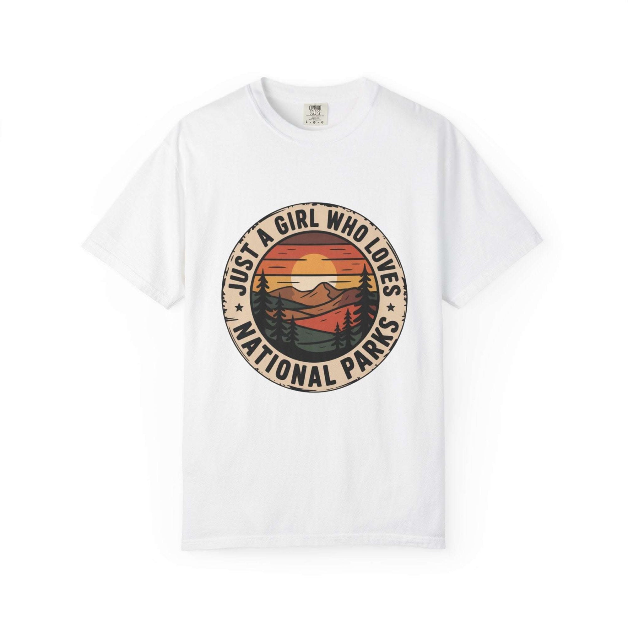 Just a Girl Who Loves National Parks relaxed fit cotton National Parks T-Shirt