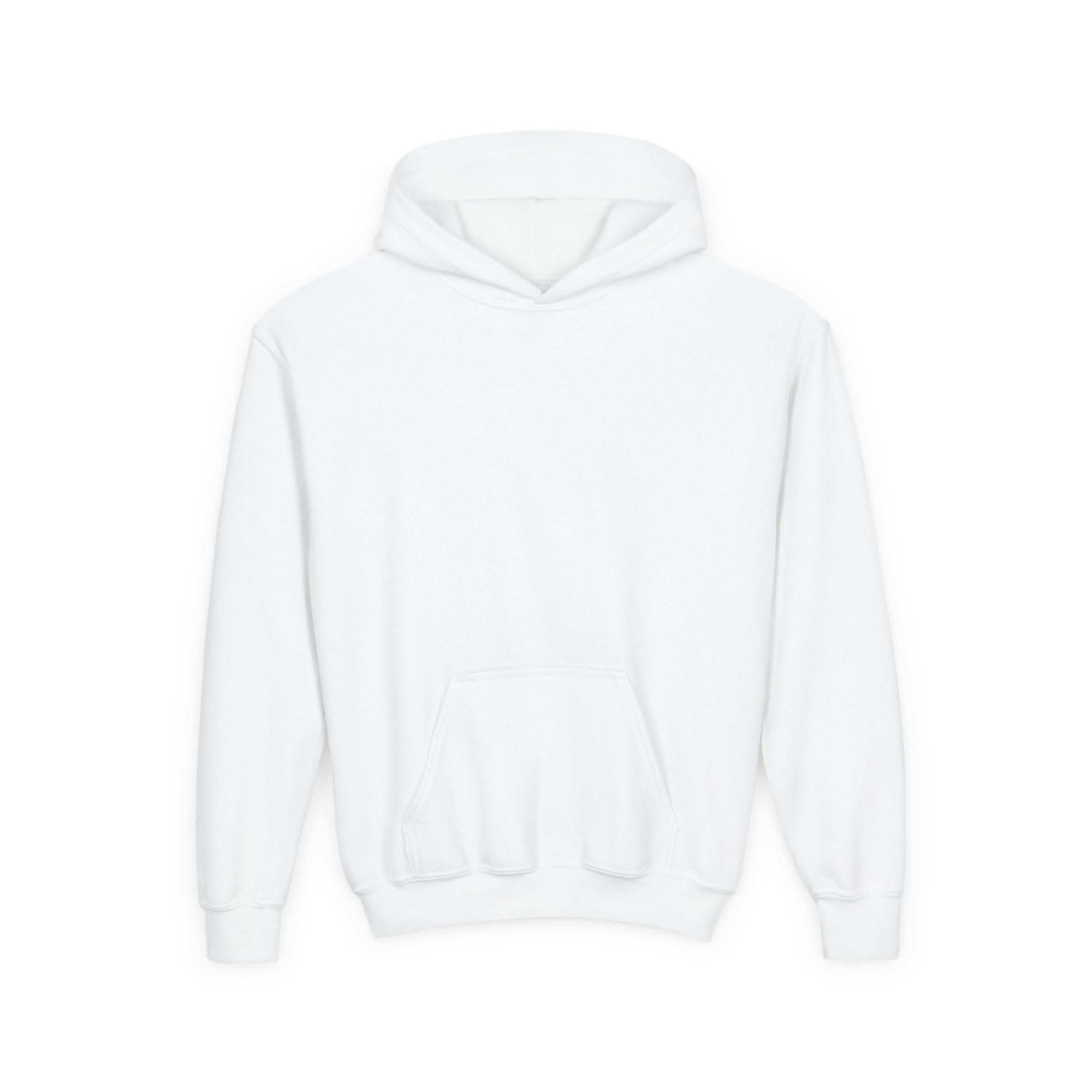 Youth hoodie with axolotl and capybara design, soft cotton-poly pullover sweatshirt
