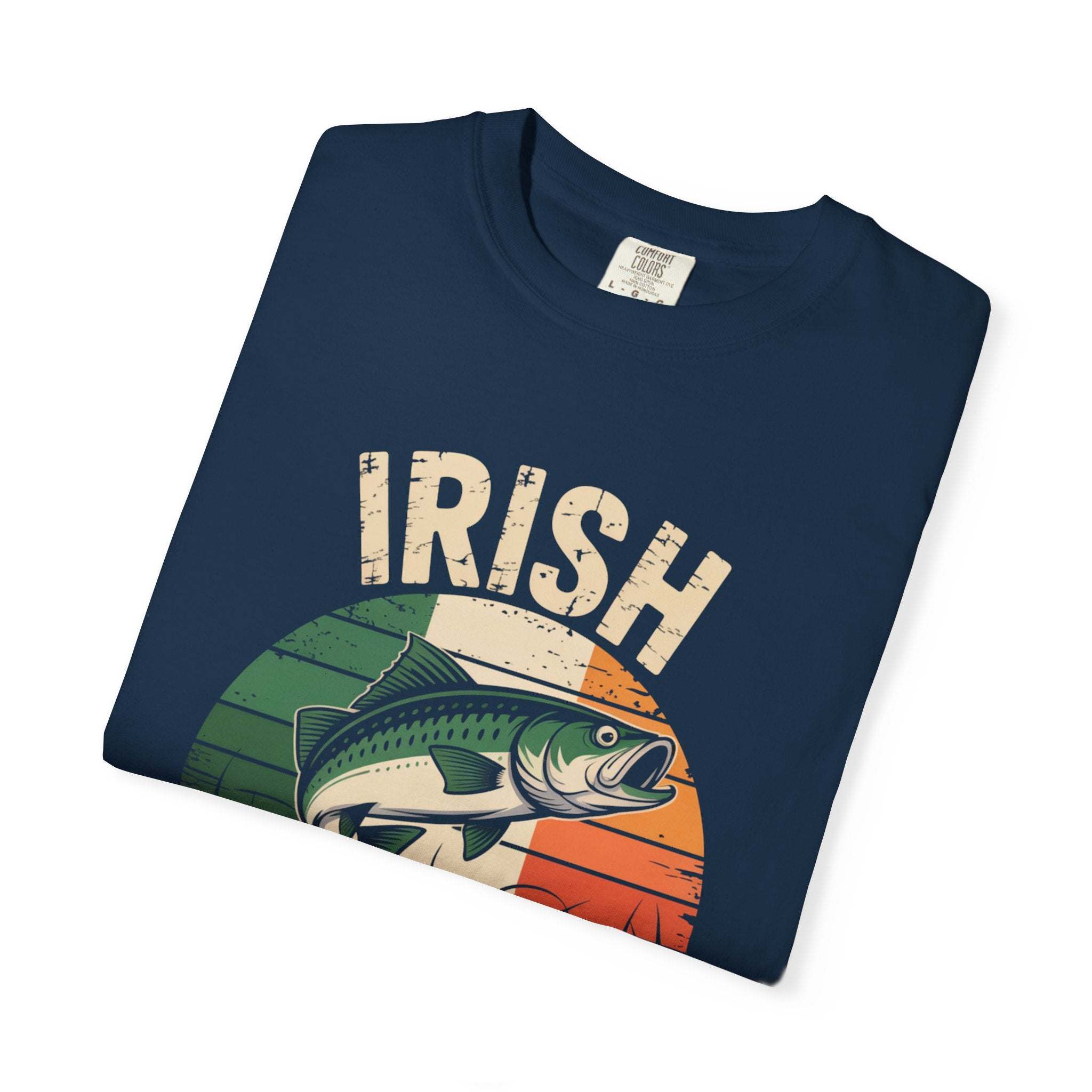 Irish I Was Fishing T-shirt | Fishing Graphic, Irish Flag Trout Design