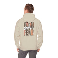 Faith Over Fear Hoodie with Walk by Faith inspirational Christian design and cozy double-lined hood.