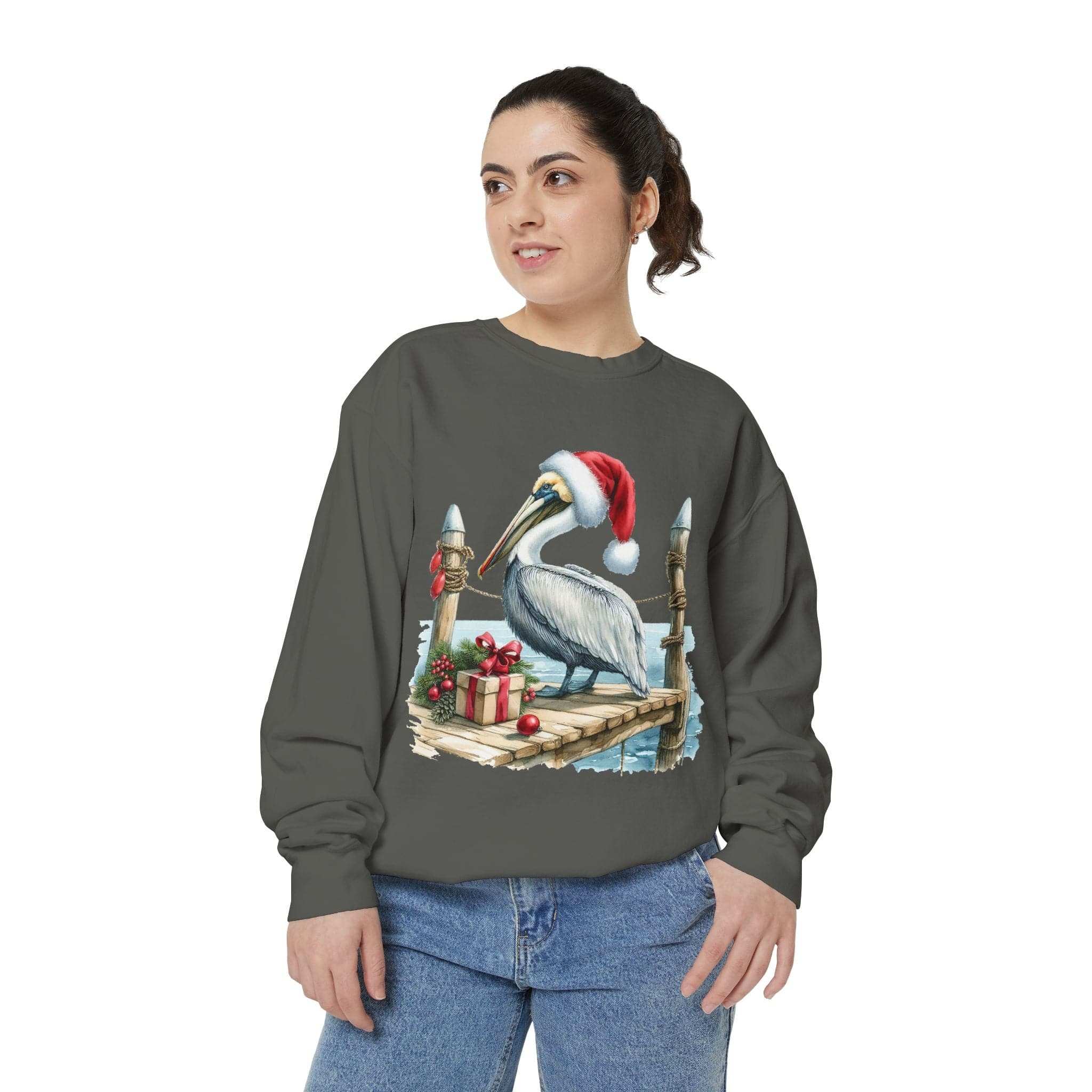 Christmas Pelican Santa Sweatshirt - Festive Holiday Pullover