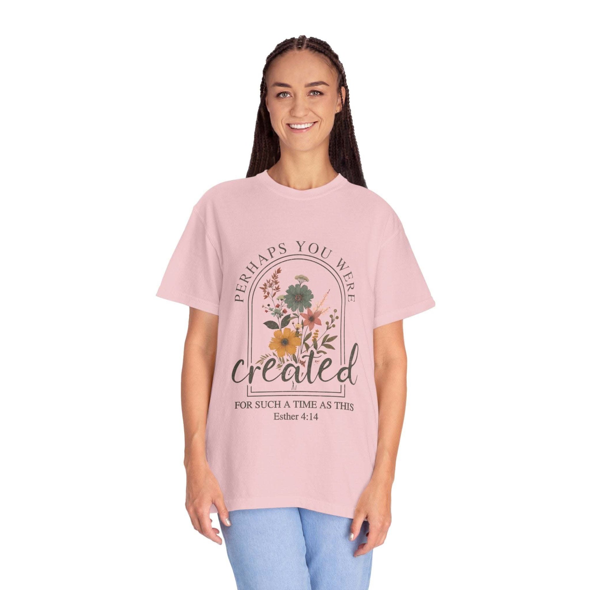 Created For Such A Time As This garment-dyed faith t-shirt with soft washed color and breathable cotton fabric