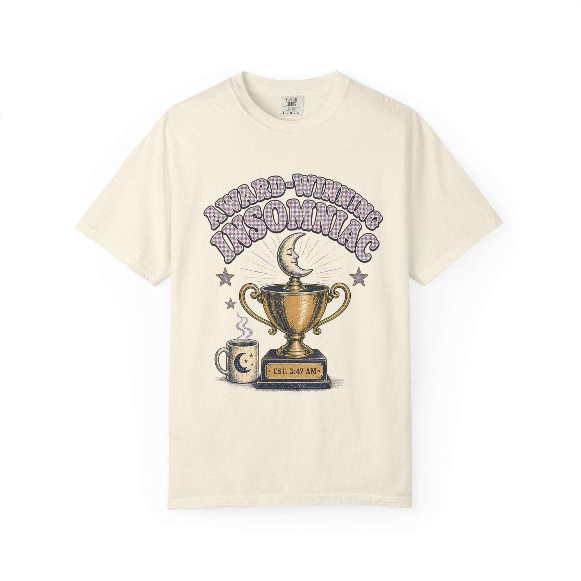 Award-Winning Insomniac T-Shirt – Funny Night Owl Coffee Tee