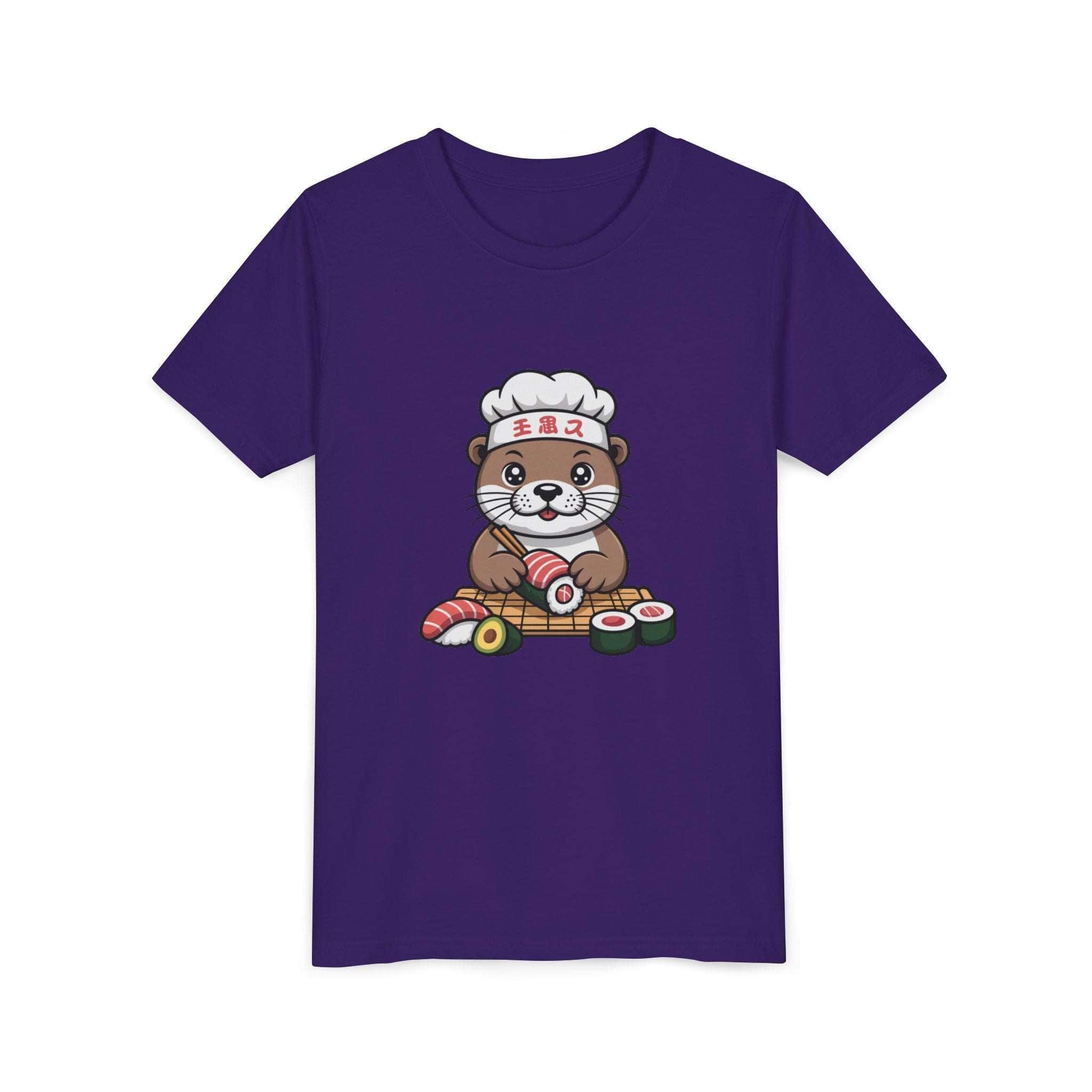 Otter Sushi Chef Youth Tee — Cute Otter Sushi Chef Graphic T-Shirt for Kids