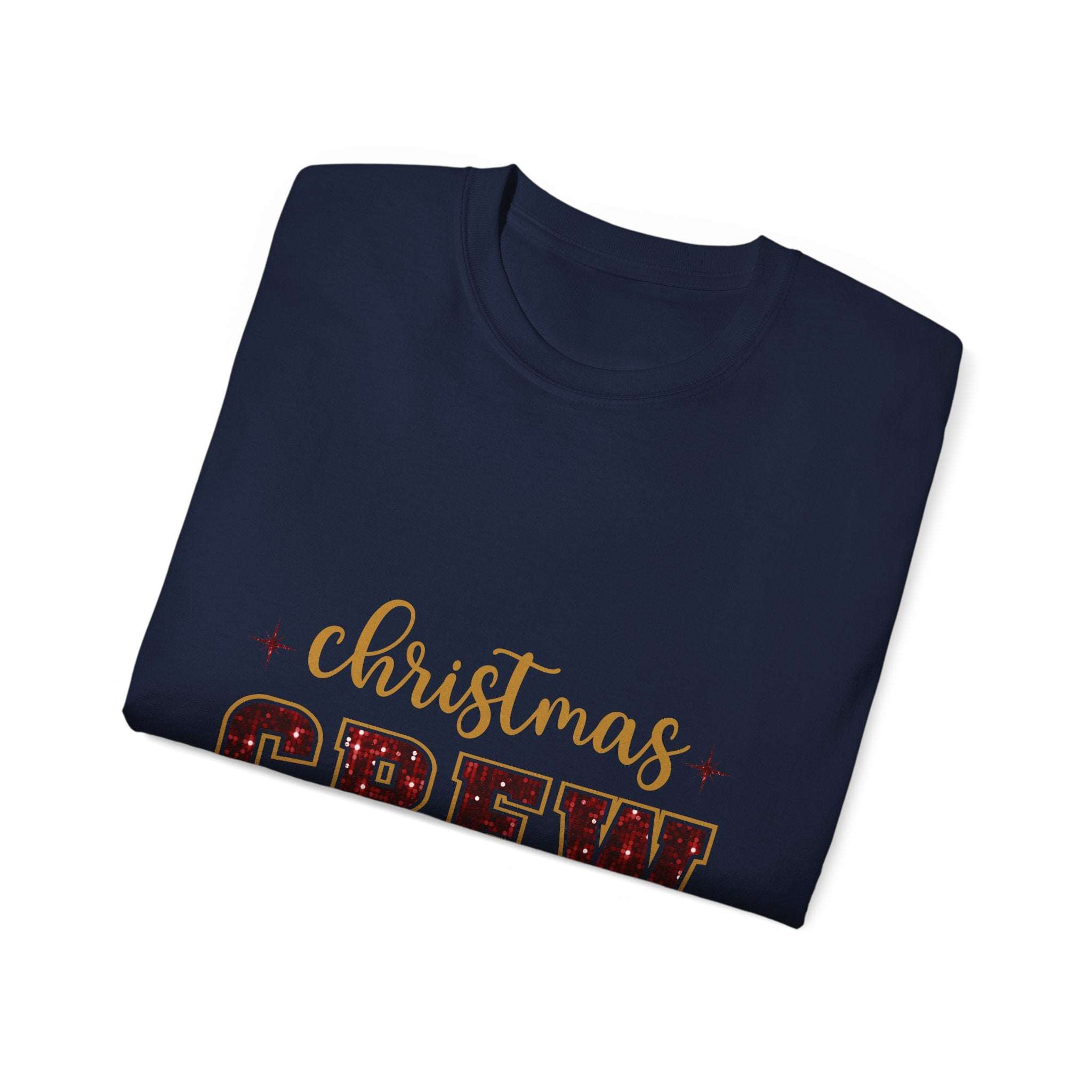 Christmas Crew Faux Glitter Tee