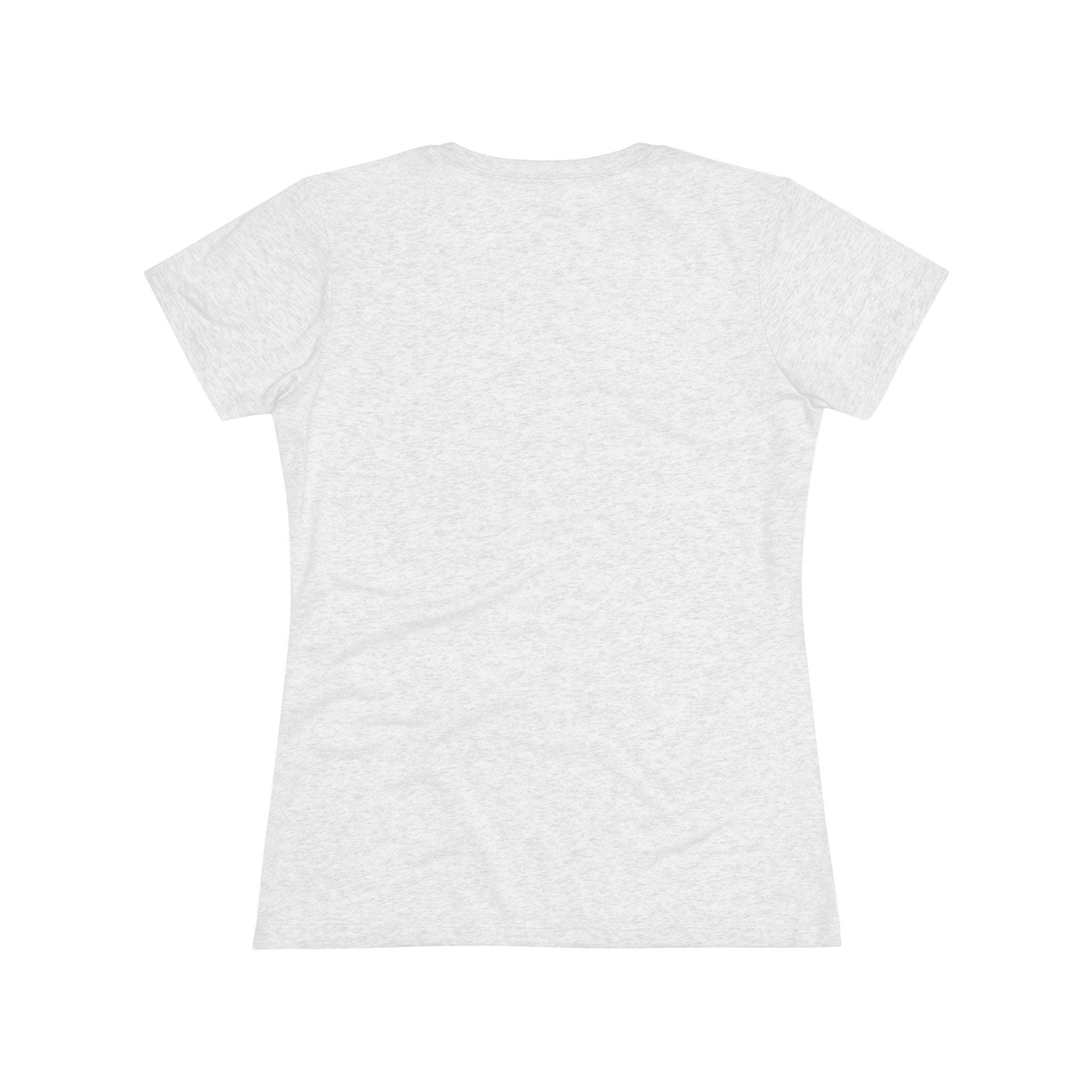 Women T-shirt with festive Mimi Claus design and Santa hat in soft triblend fabric for Christmas holiday