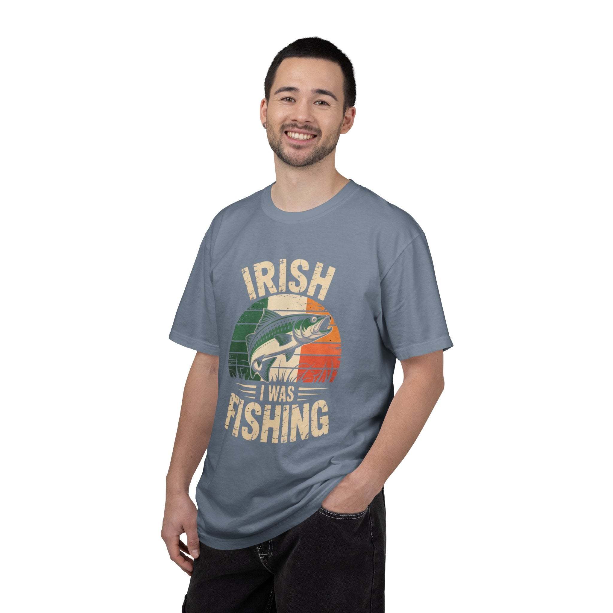 Irish I Was Fishing T-shirt | Fishing Graphic, Irish Flag Trout Design