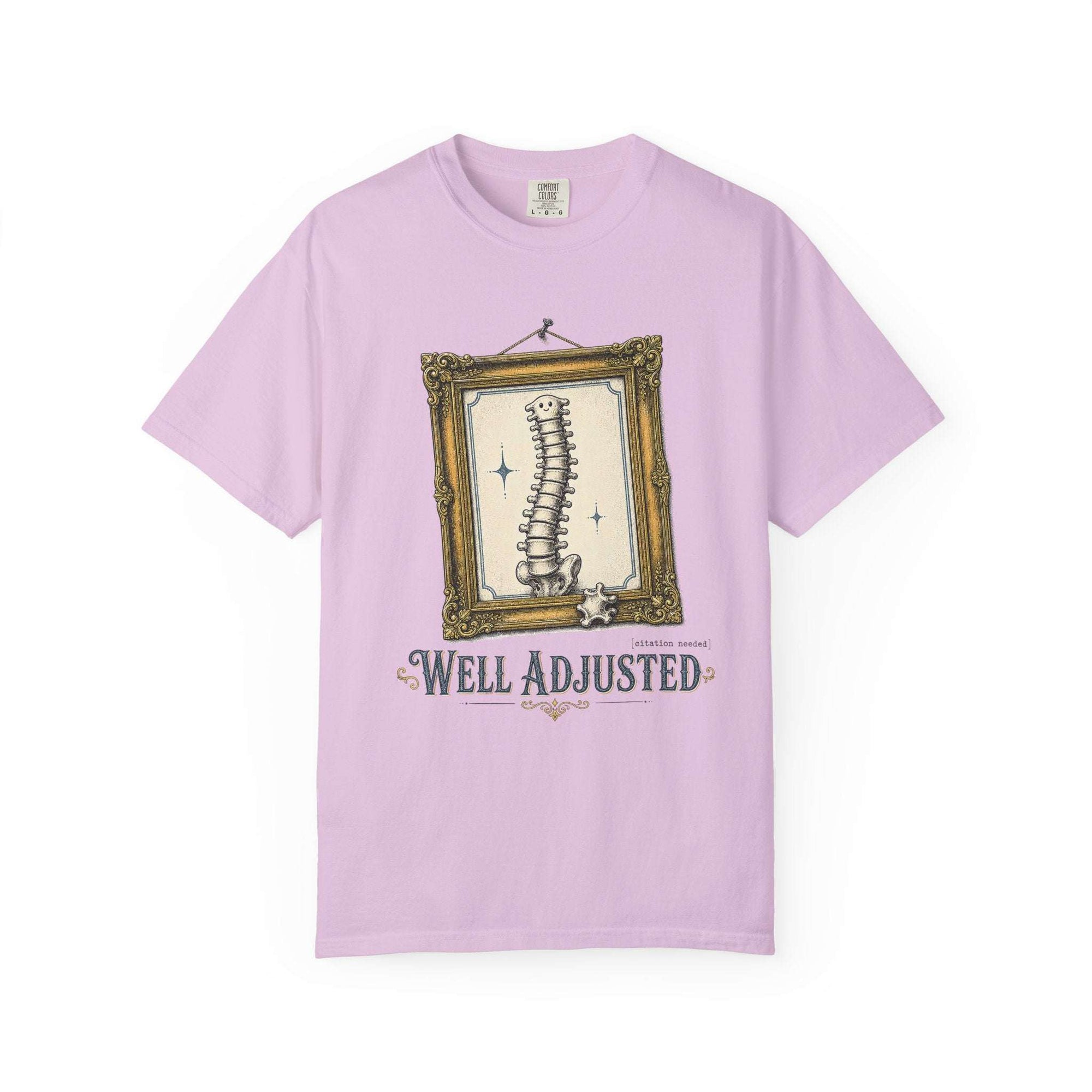 Well Adjusted Spine T-Shirt — Chiropractic Vintage Frame Graphic Tee
