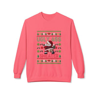 Charcoal Ugly Ass Christmas Sweater by Printify, festive humor design, crew neck, size S