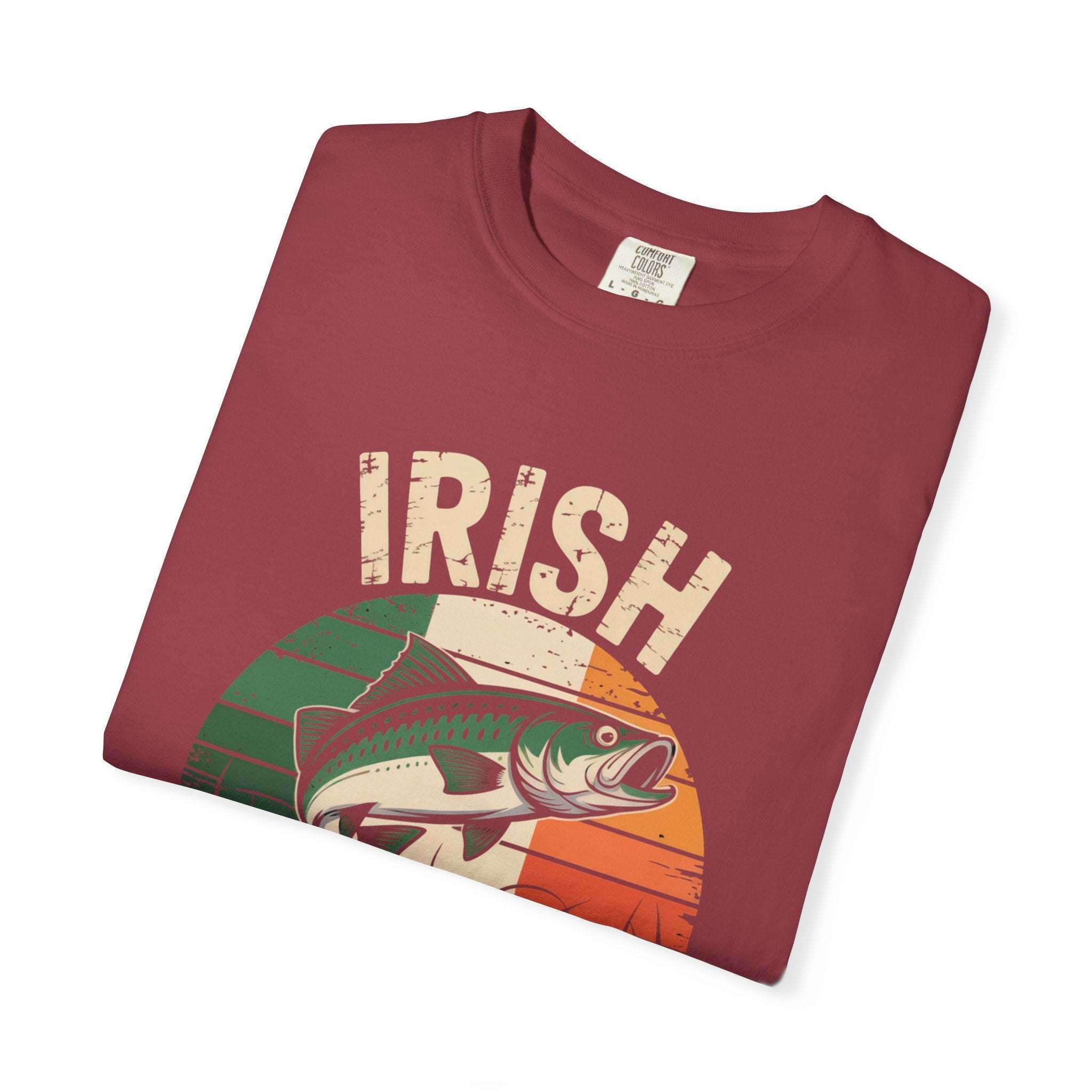 Irish I Was Fishing T-shirt | Fishing Graphic, Irish Flag Trout Design