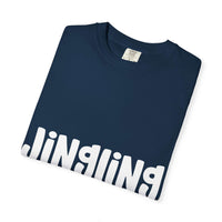 Red unisex cotton t-shirt with humorous 'Some of the Way I’m Tired' text by Printify