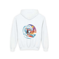 Navy Santa hoodie for kids from Printify, perfect for Christmas festivities.