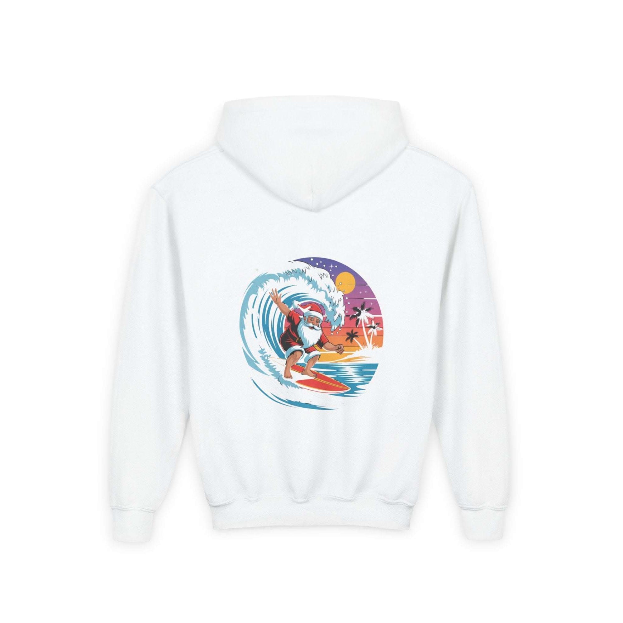Navy Santa hoodie for kids from Printify, perfect for Christmas festivities.