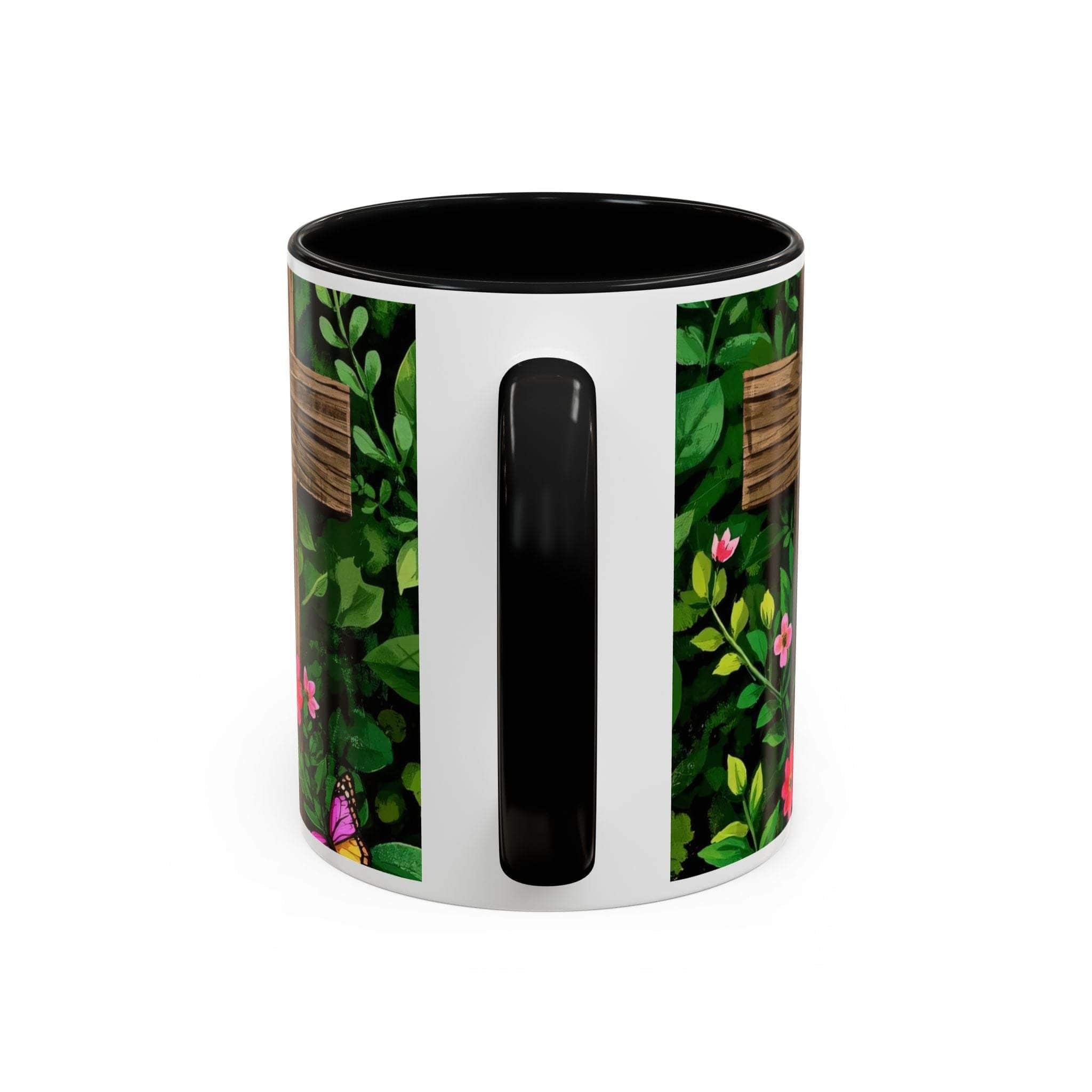 Mug with floral design on a white background