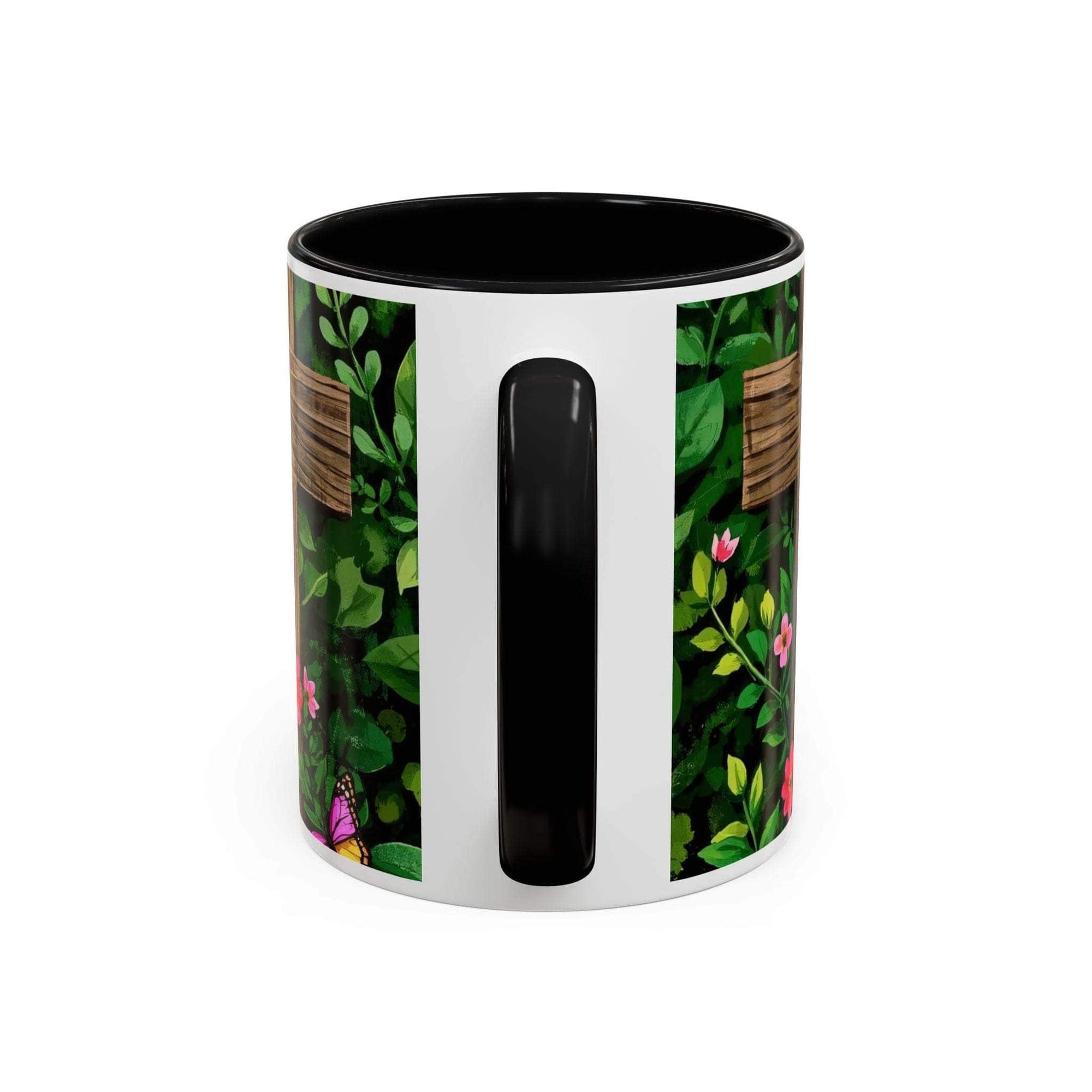 Mug with floral design on a white background