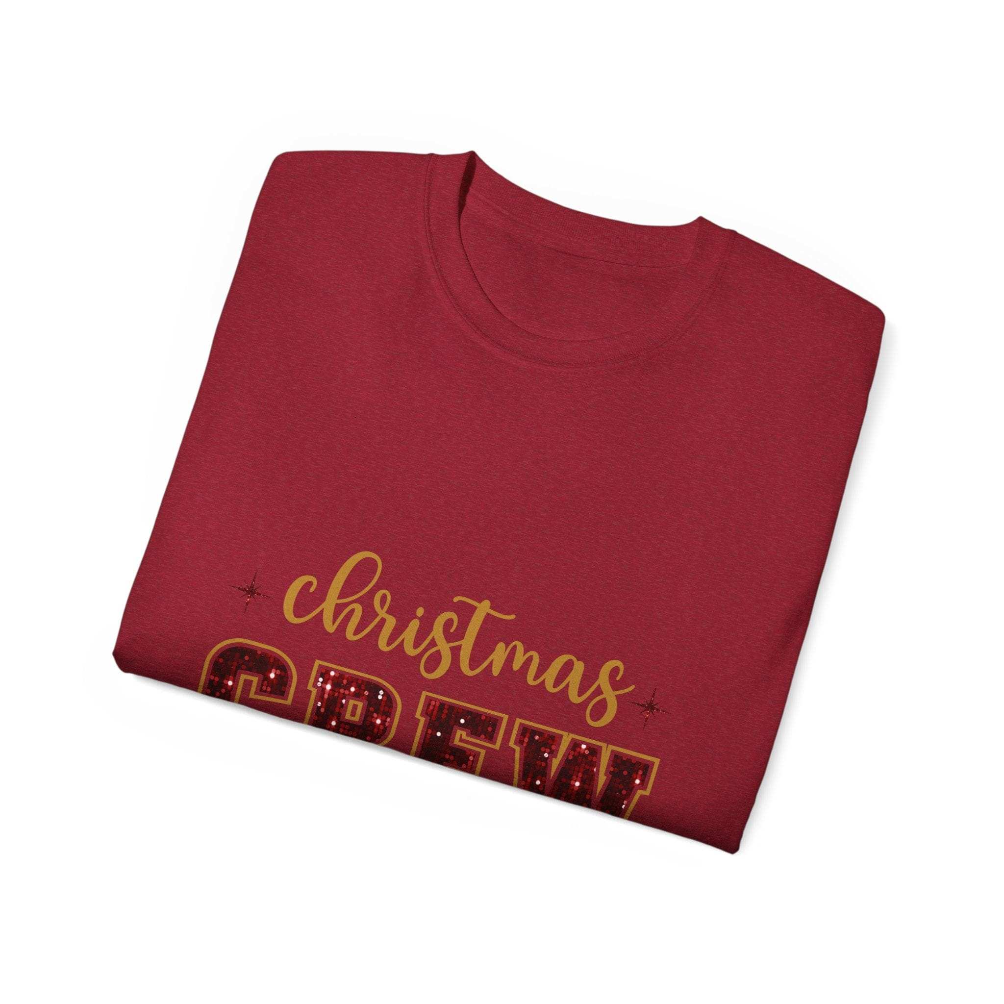 Christmas Crew Faux Glitter Tee