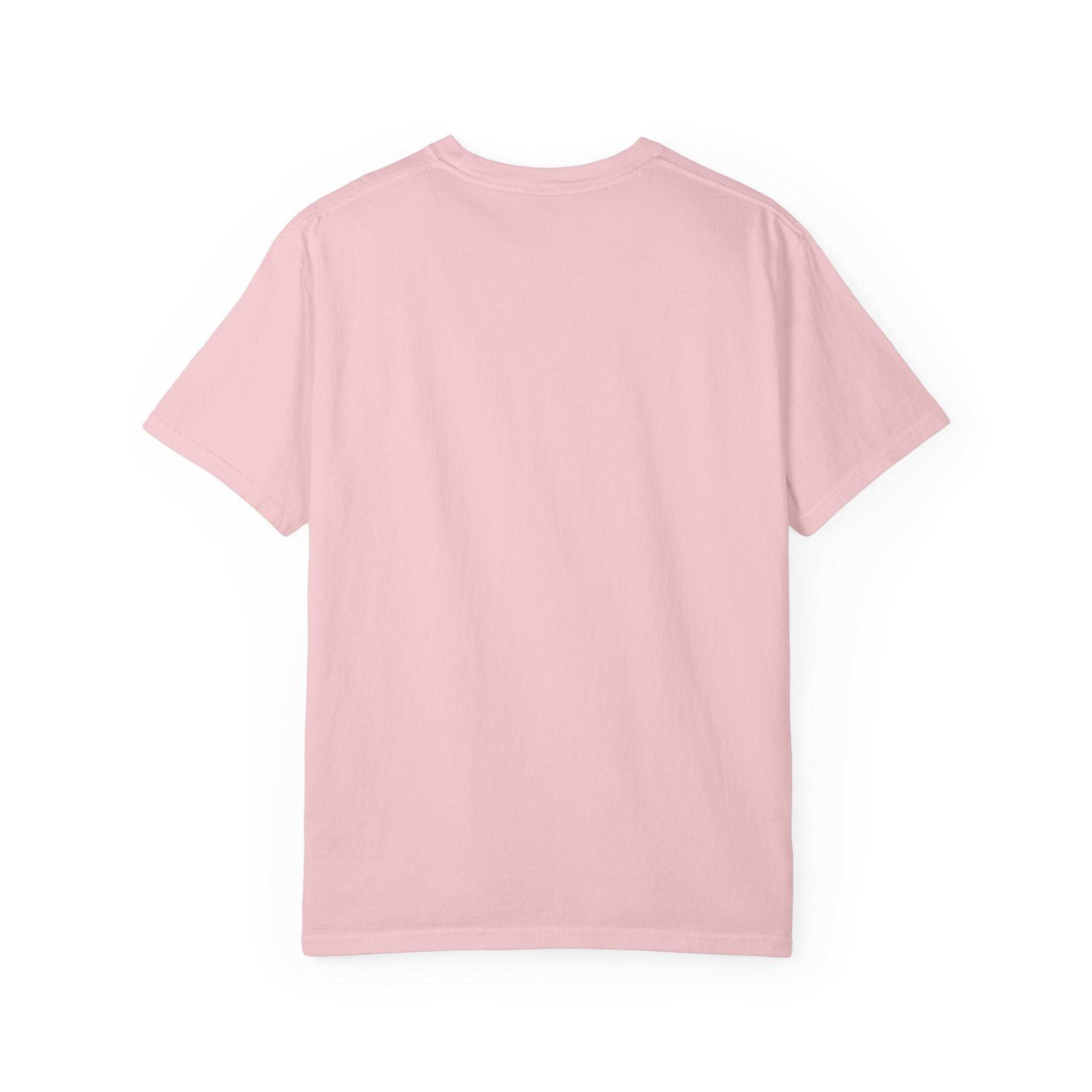 Pink Santa On A Motorcycle holiday festive t-shirt back view